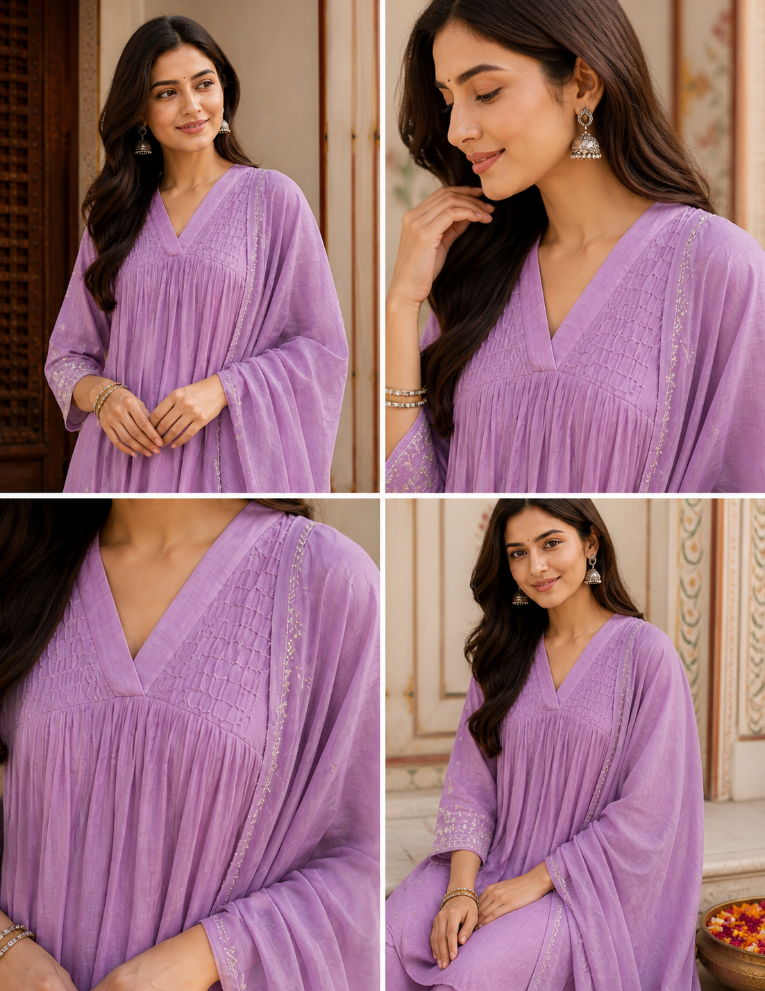 “MUL AURA” Premium Mul Chanderi Suit Set 💕✨ | KurtiSwag