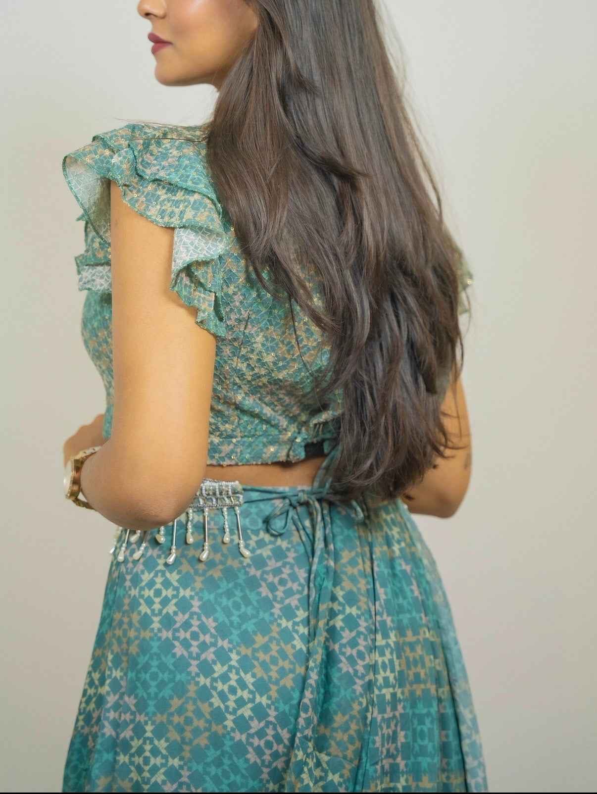 “KIA” Indo Western Drape Saree With Belt ✨💕 | KurtiSwag