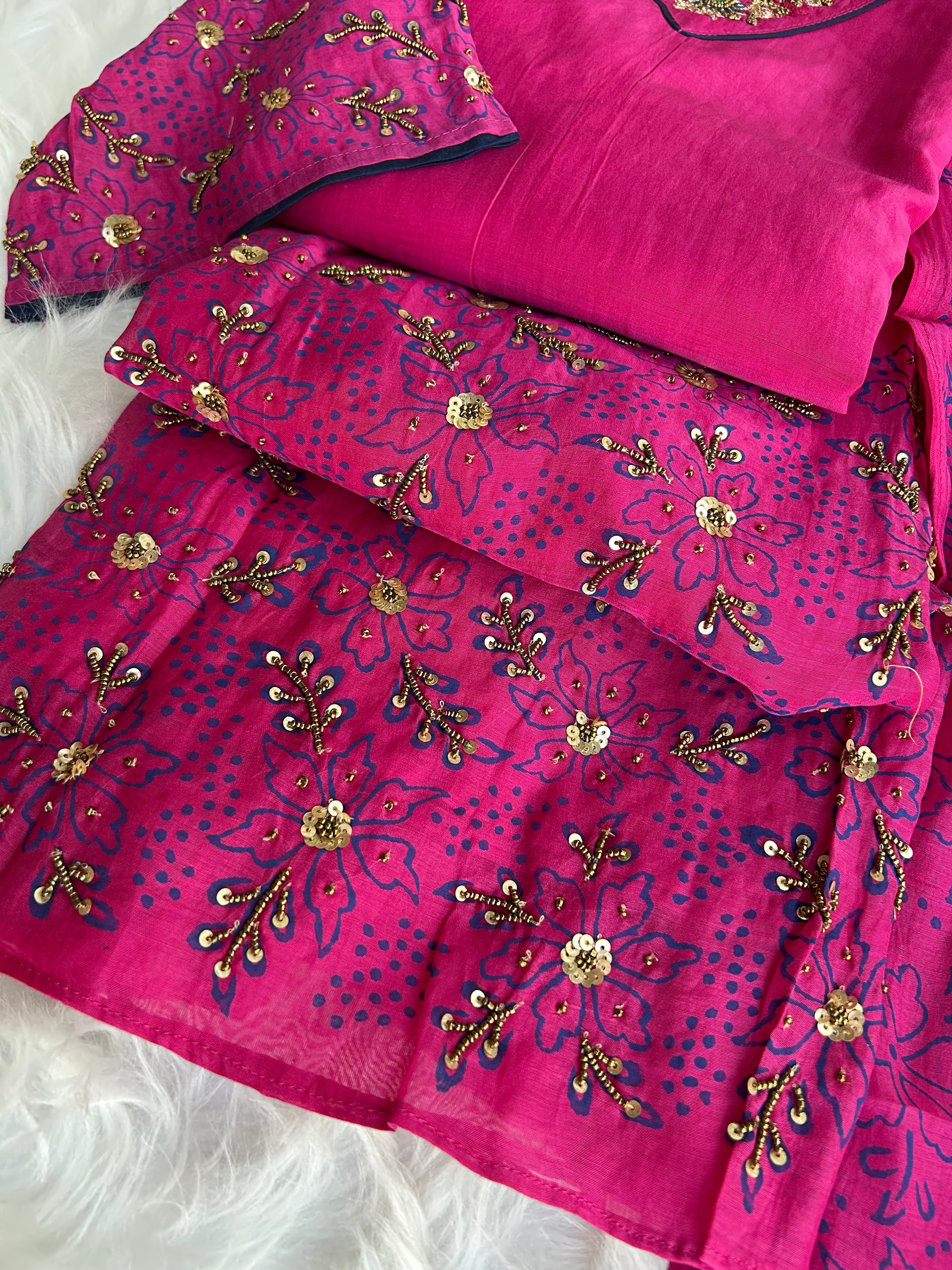 “KOMAL” Mul Chanderi Kurta Set | KurtiSwag