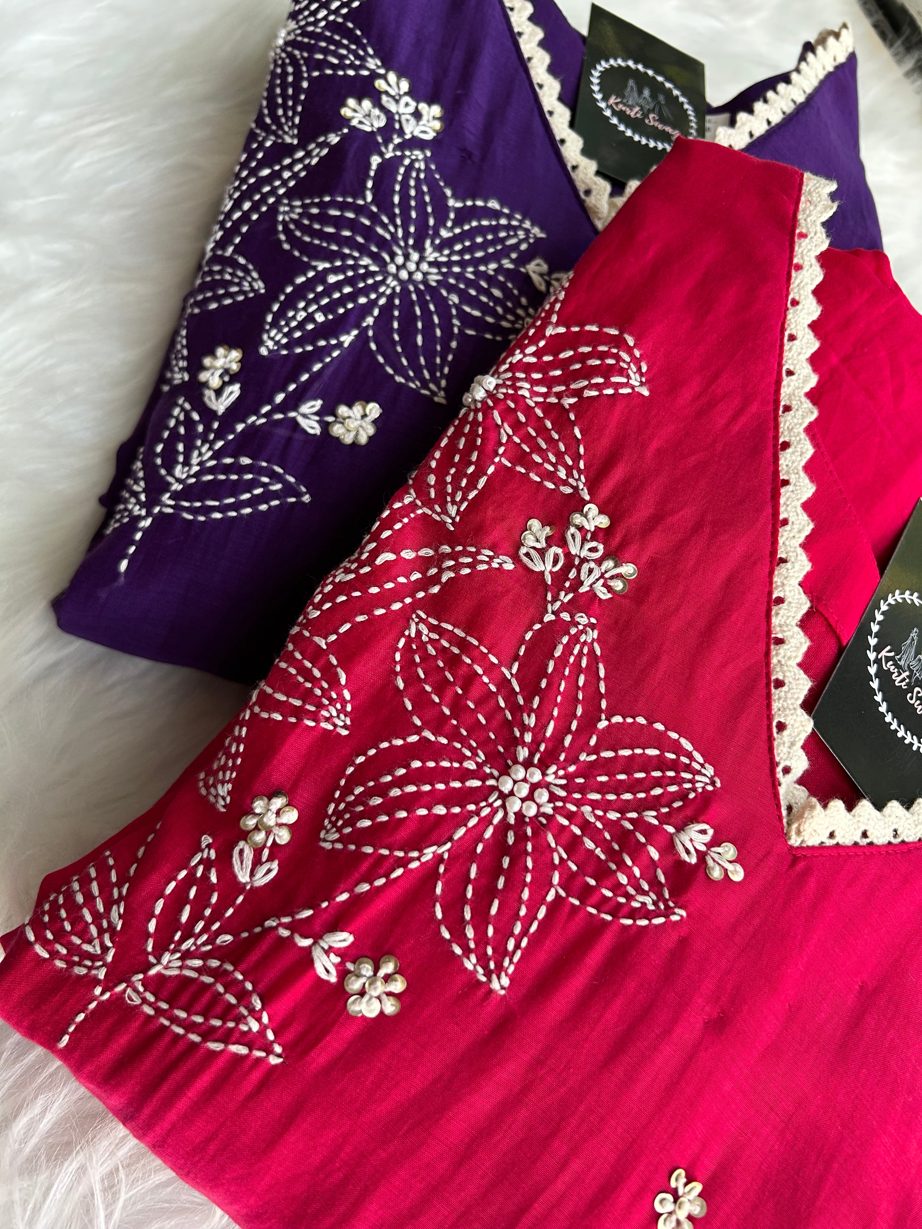 “AADYA” Premium Dola Silk Thread Embroidered Suit Set ✨♥️ | KurtiSwag