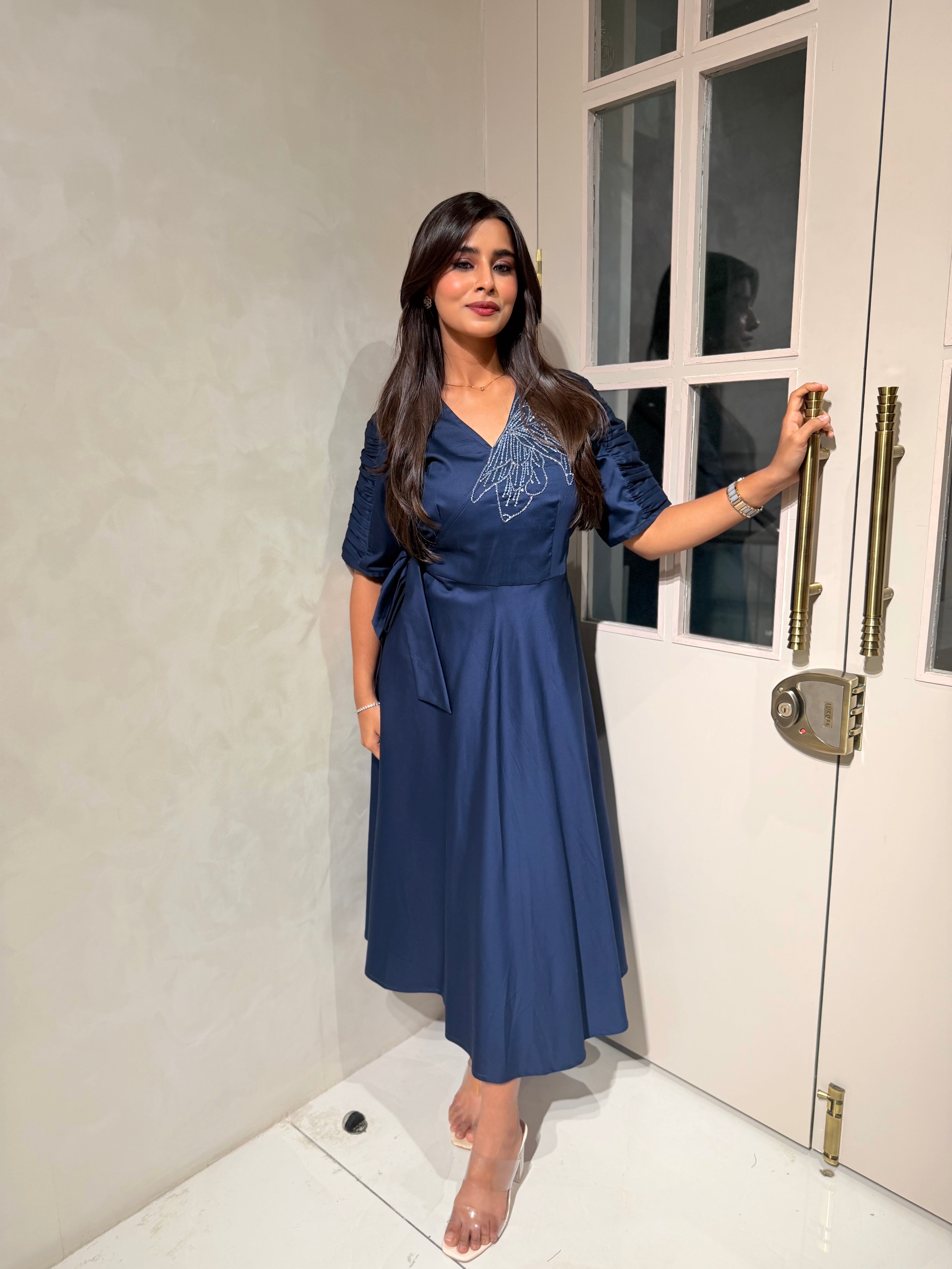 “ROYAL BLUE & MAROON” Flower Handwork Dress ✨🧿 | KurtiSwag
