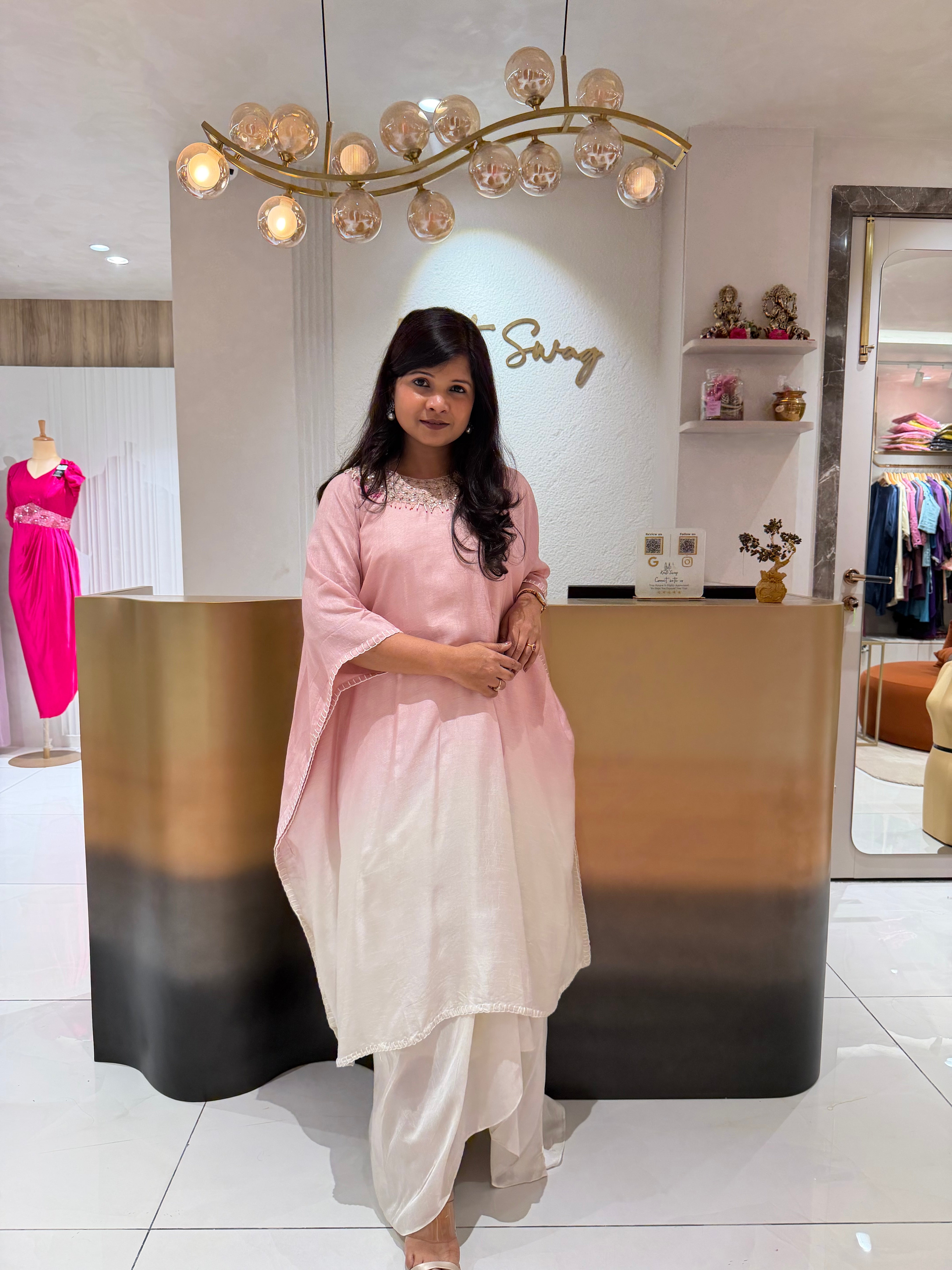 “DEEKSHA” Ombre Gota Set with Drape Skirt ✨💕 | KurtiSwag