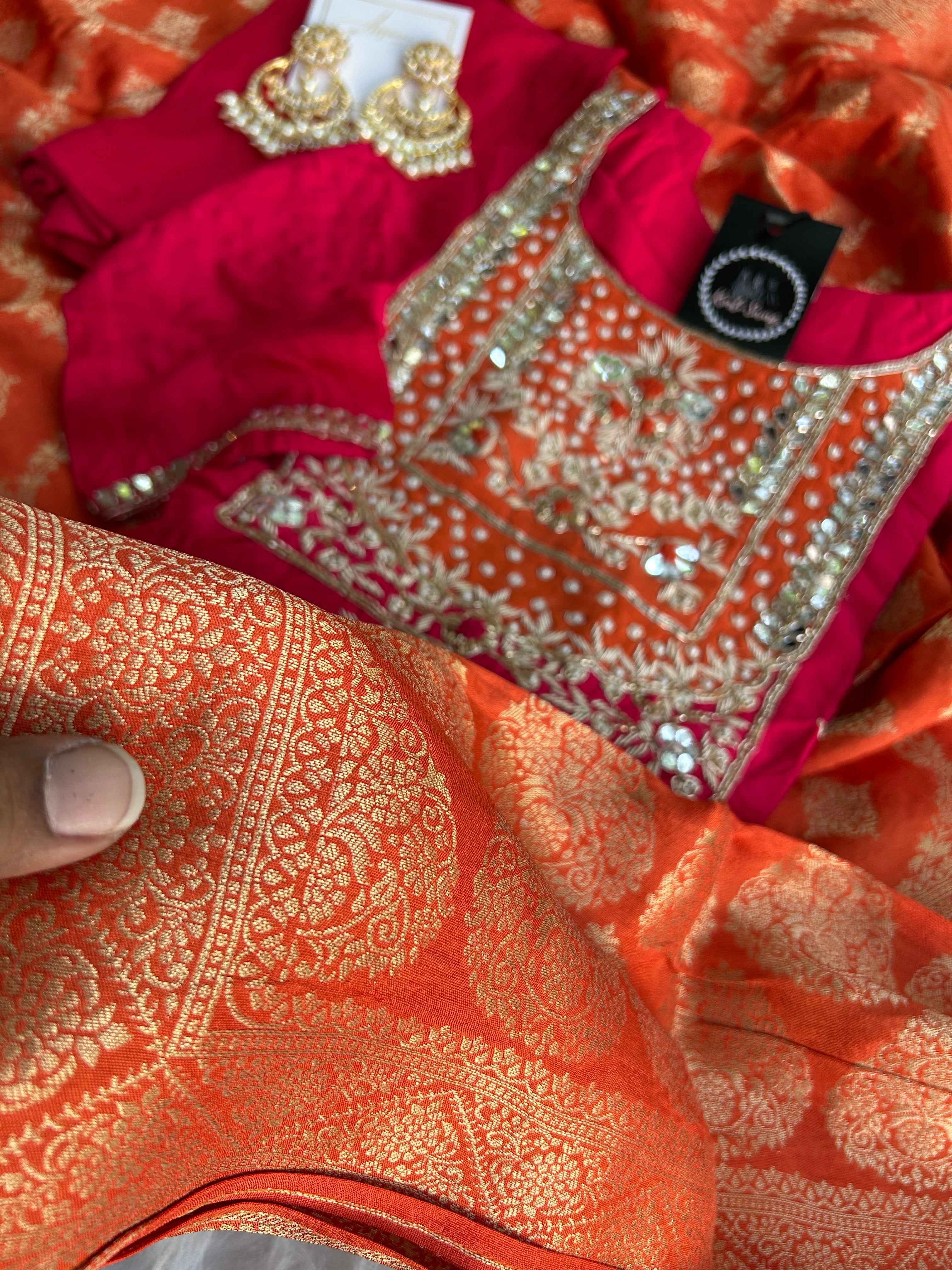 “RADHA” Festive Dola Silk Suit With Banarasi Dupatta ♥️✨ | KurtiSwag