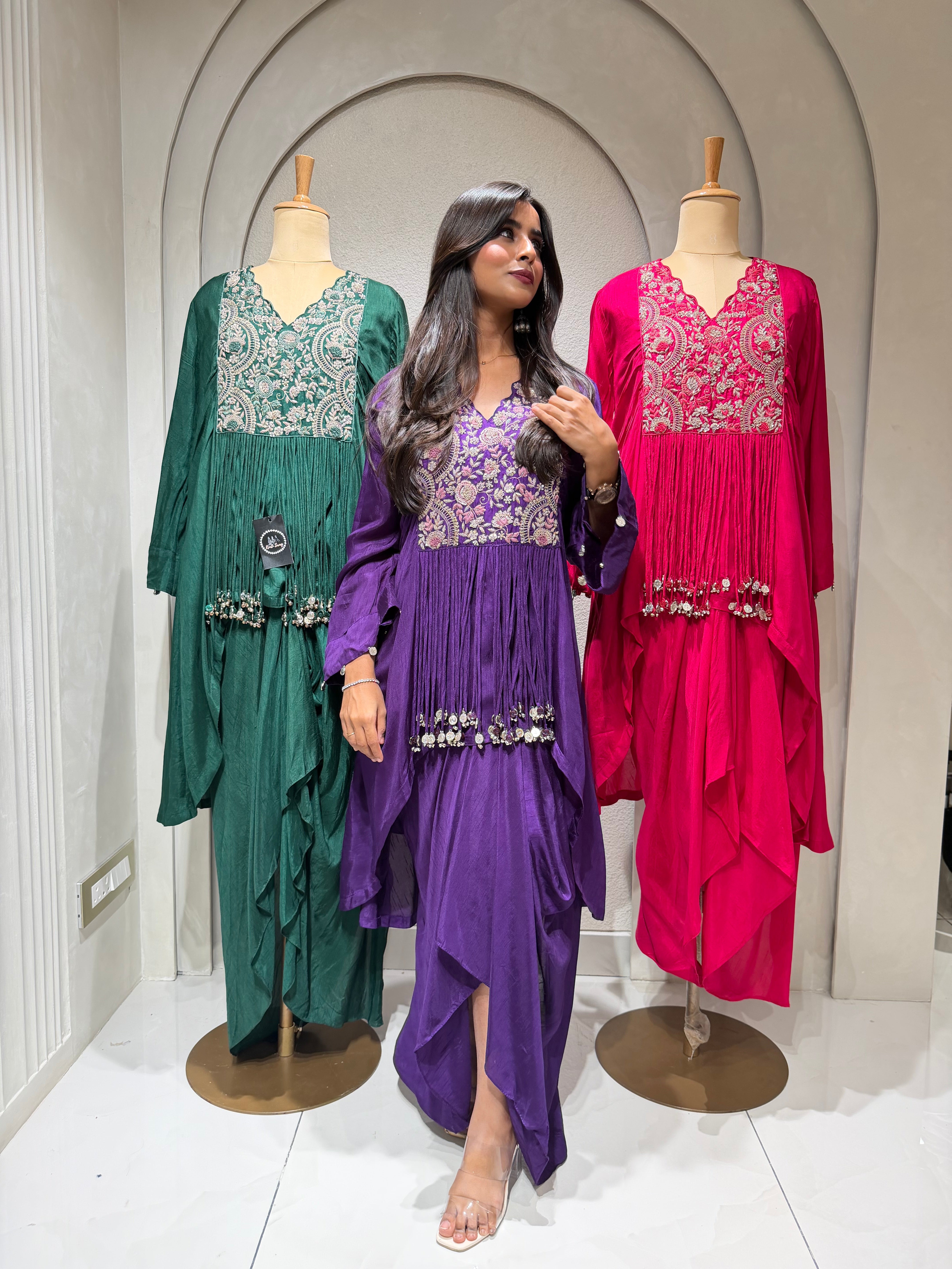 “FIDA” Designer Drape Set With Handwork ✨💕 | KurtiSwag