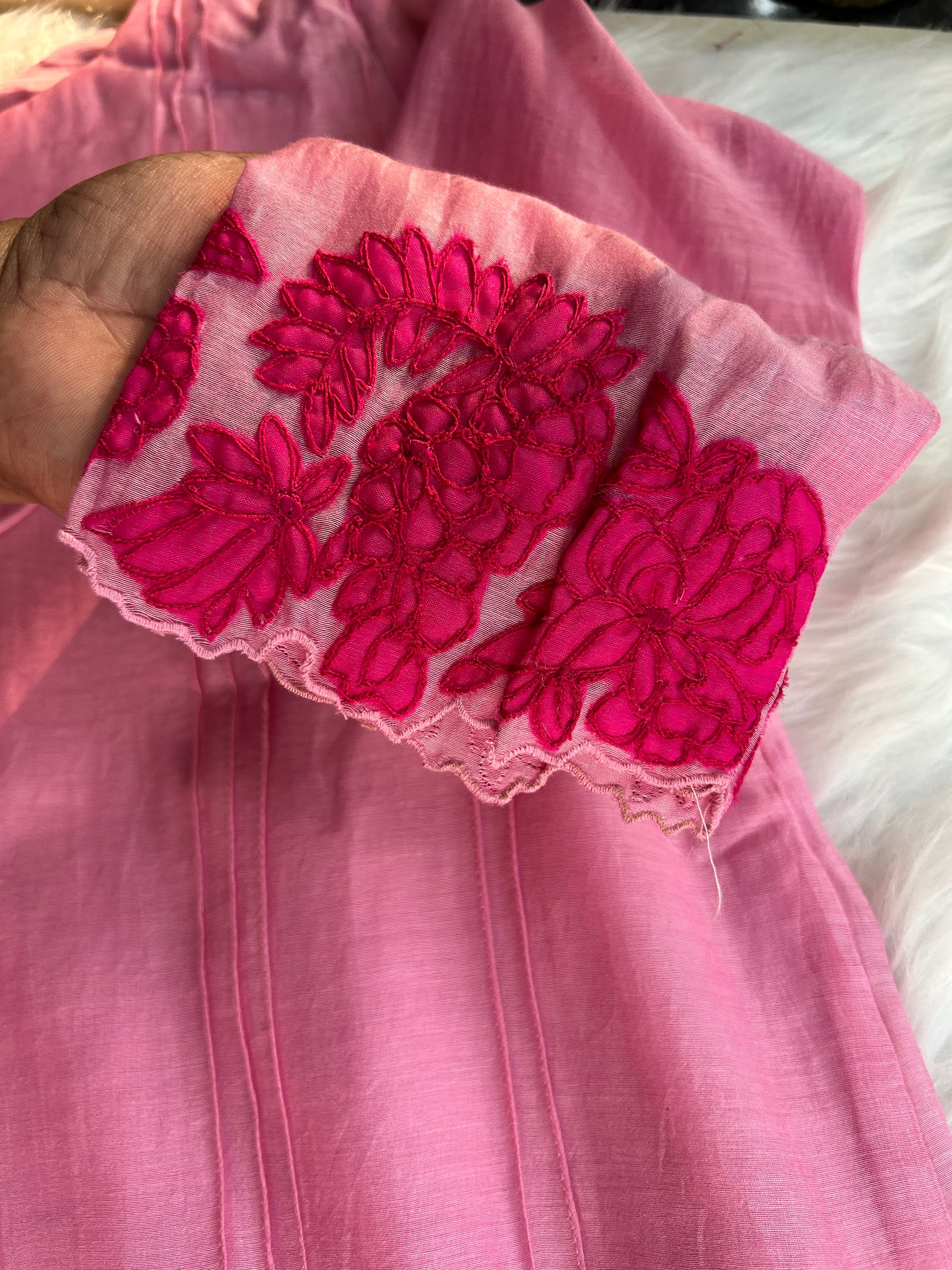 “GUL APPLIQUÉ” Premium Mul Chanderi Suit Set ✨💕 | KurtiSwag