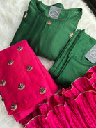 “SHAMA” Pure Chanderi Festive Wear Suit Set ✨🩷 | KurtiSwag
