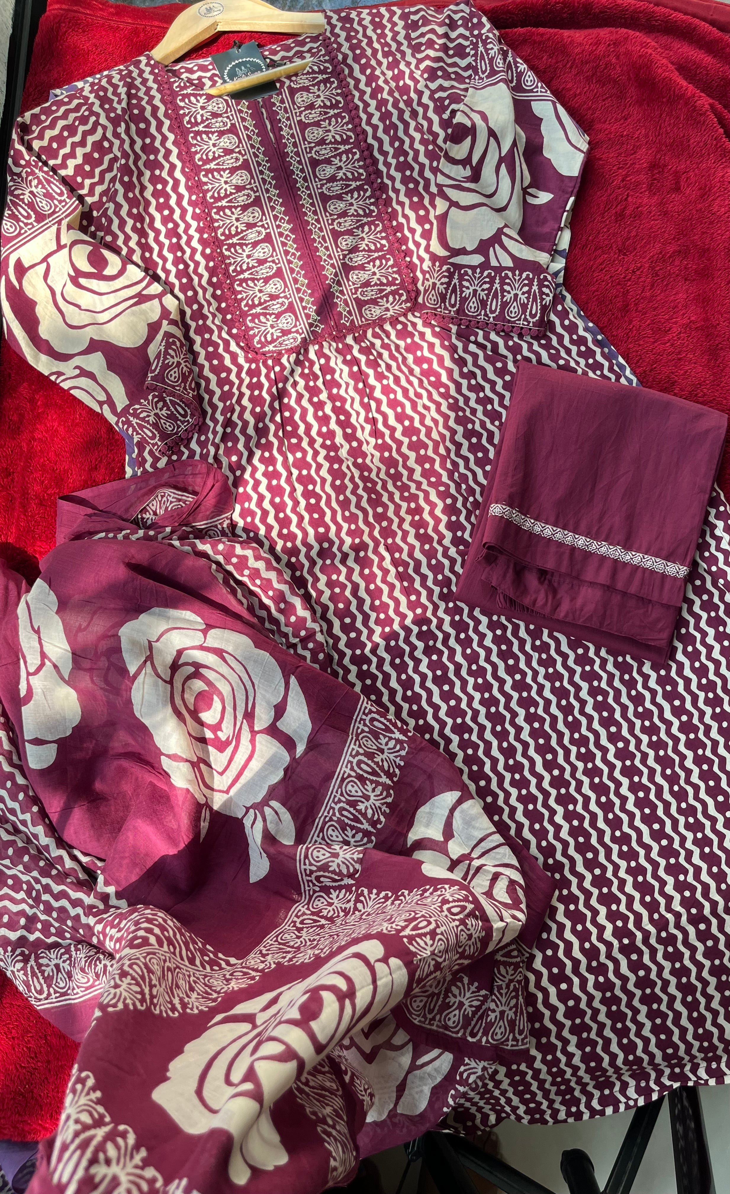 “ELINA” Premium Cotton Suit Set ✨💕 | KurtiSwag