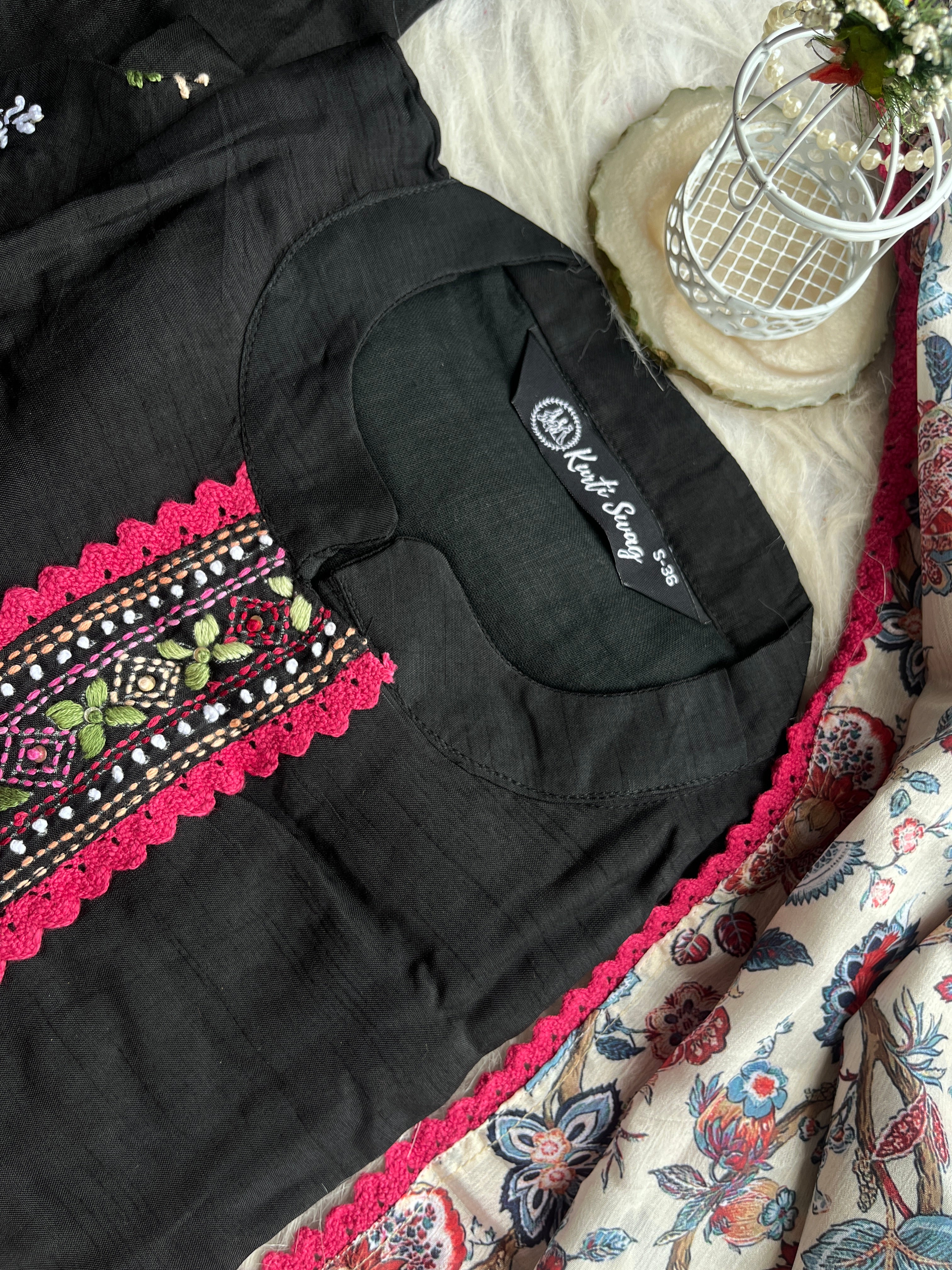 “SHABNAM” Dola Silk Thread Embroidery Suit Set ✨♥️ | KurtiSwag