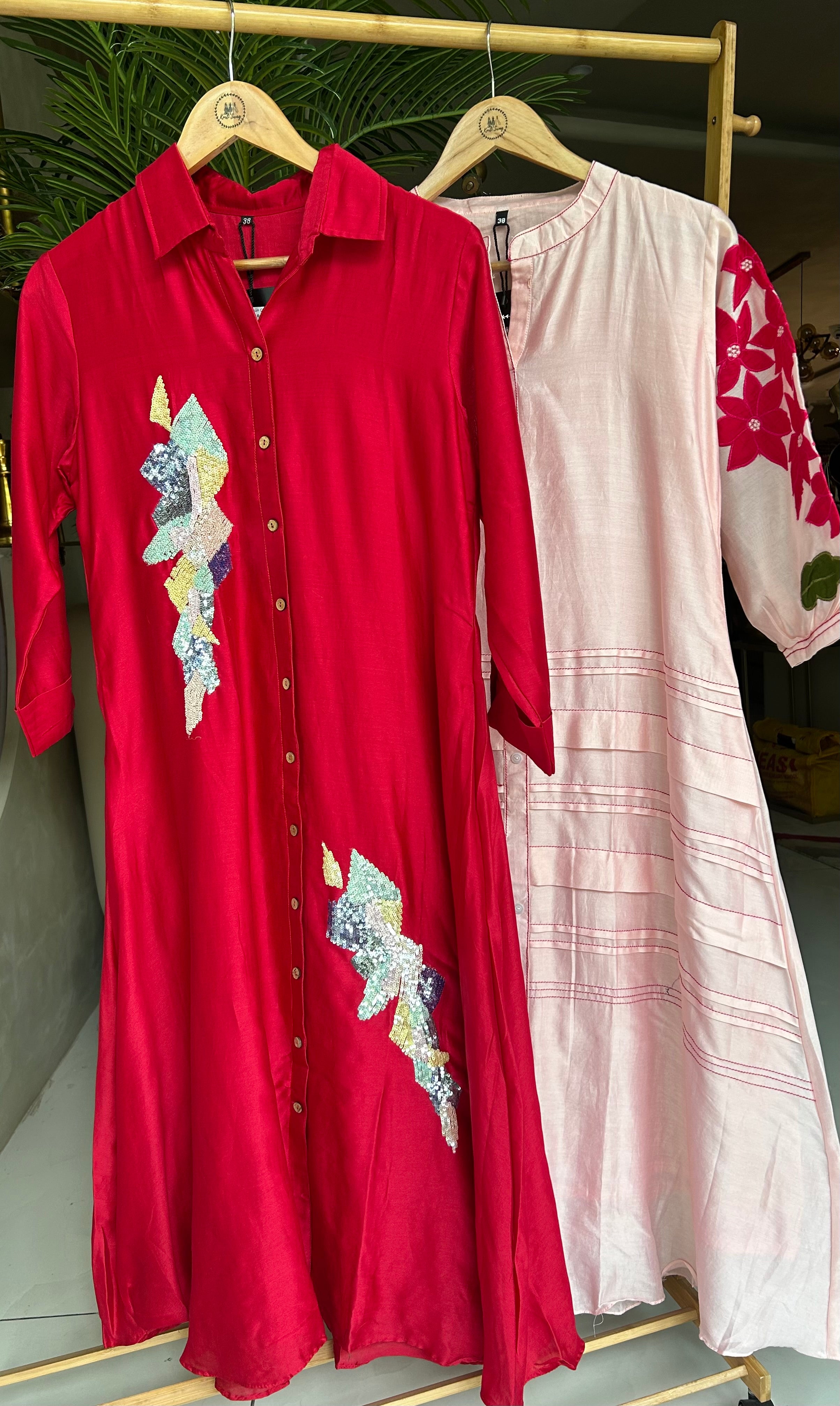 “ALEXA” Premium Chanderi Dress ❤️ | KurtiSwag