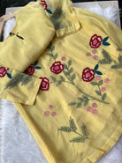 “BLOSSOM” Mul Chanderi A Line Kurta Pant Set ✨ | KurtiSwag