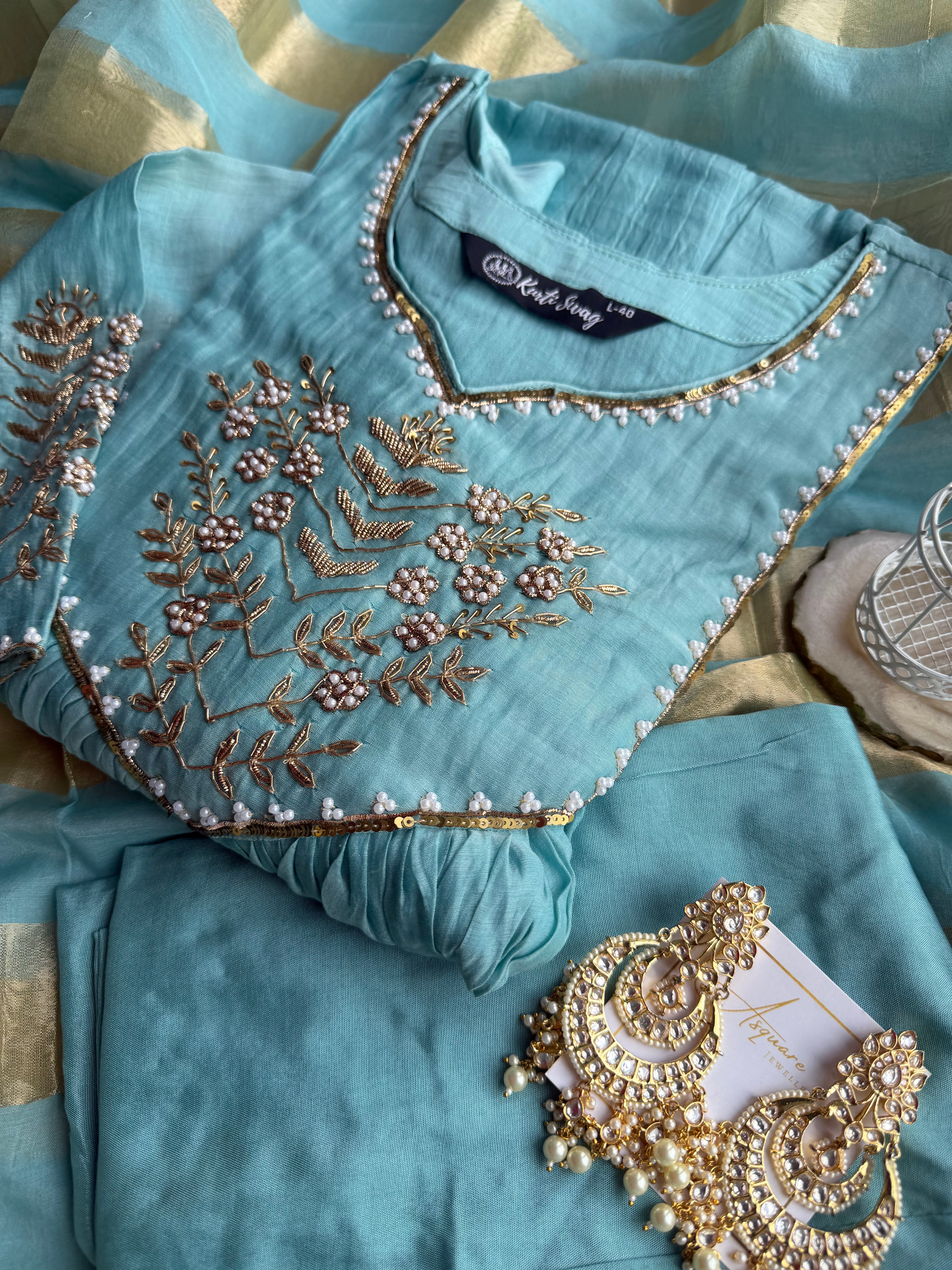 “SIDYA” Premium Mul Chanderi Festive Suit Set ✨ | KurtiSwag