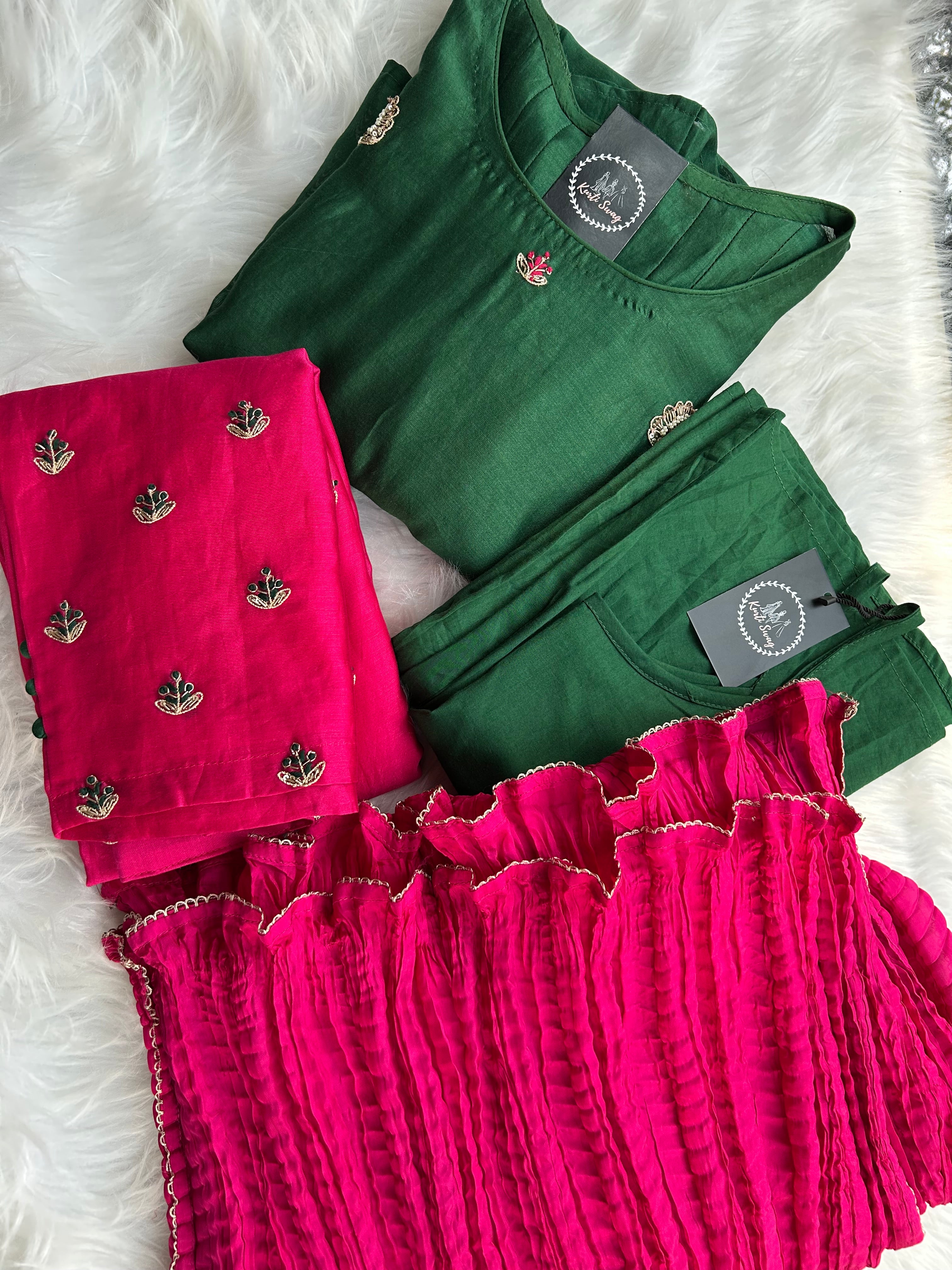 “SHAMA” Pure Chanderi Festive Wear Suit Set ✨🩷 | KurtiSwag