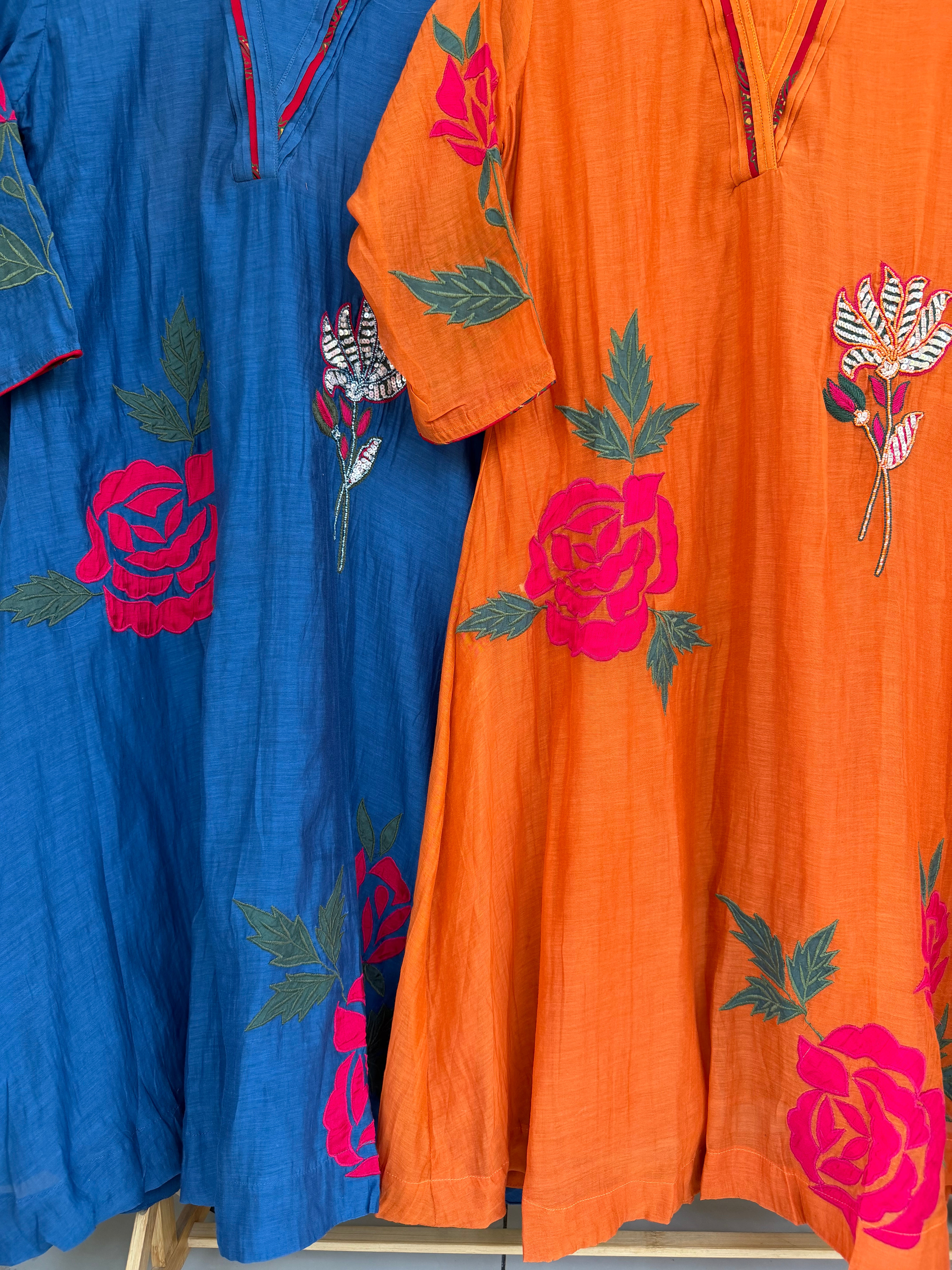 “ASHA” Premium Mul Chanderi Applique Suit Set ✨🧿 | KurtiSwag