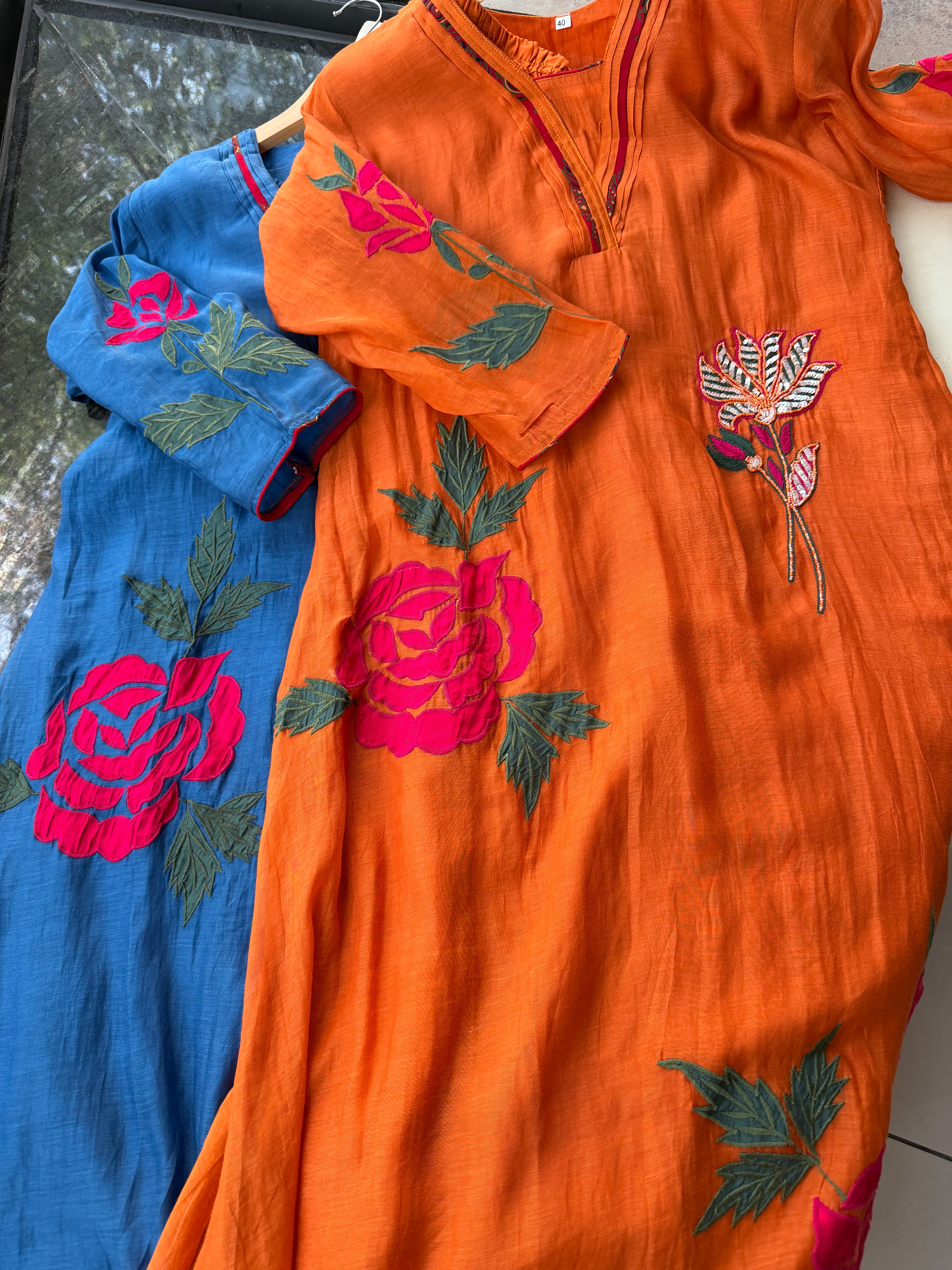 “ASHA” Premium Mul Chanderi Applique Suit Set ✨🧿 | KurtiSwag