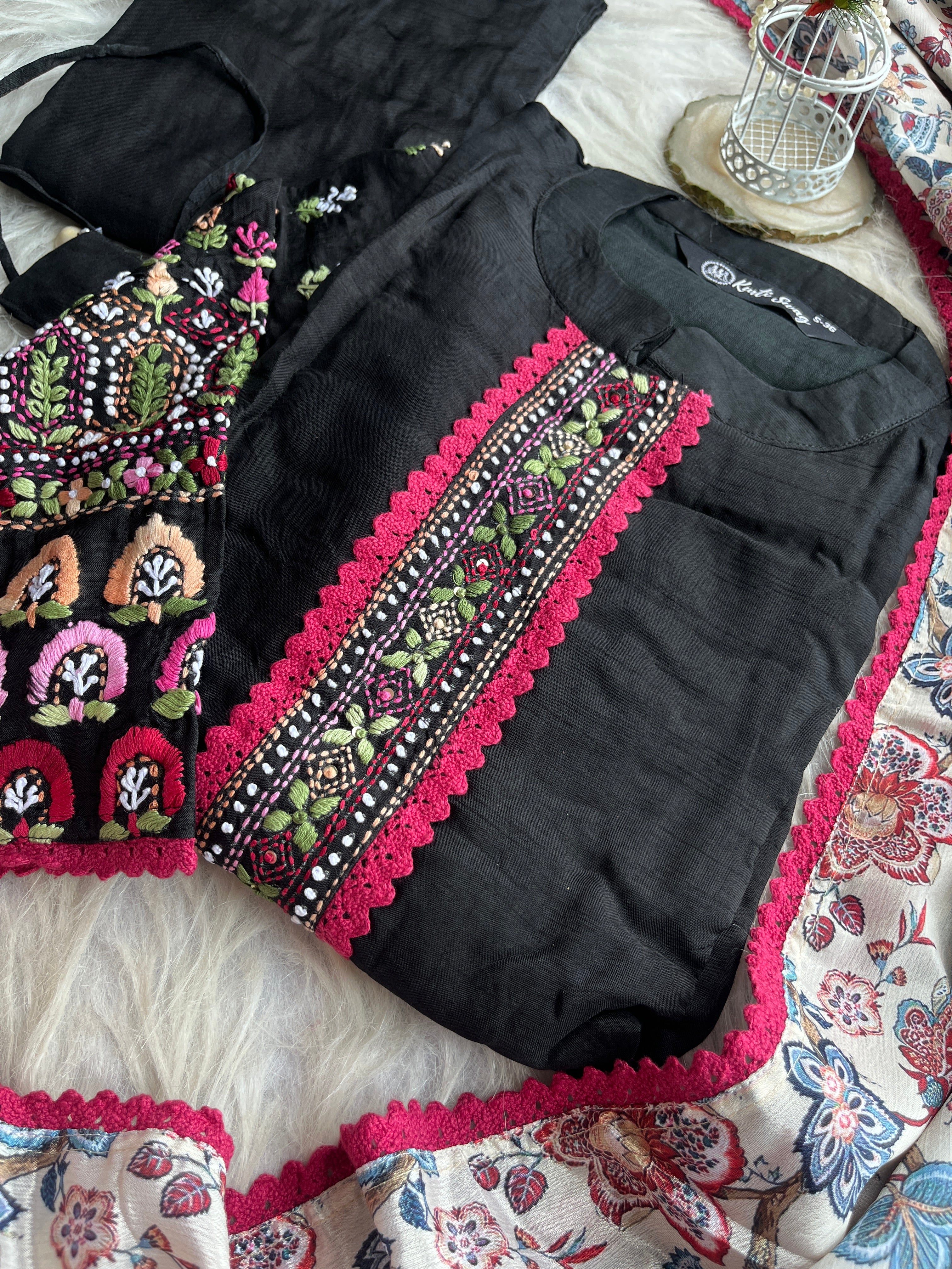 “SHABNAM” Dola Silk Thread Embroidery Suit Set ✨♥️ | KurtiSwag