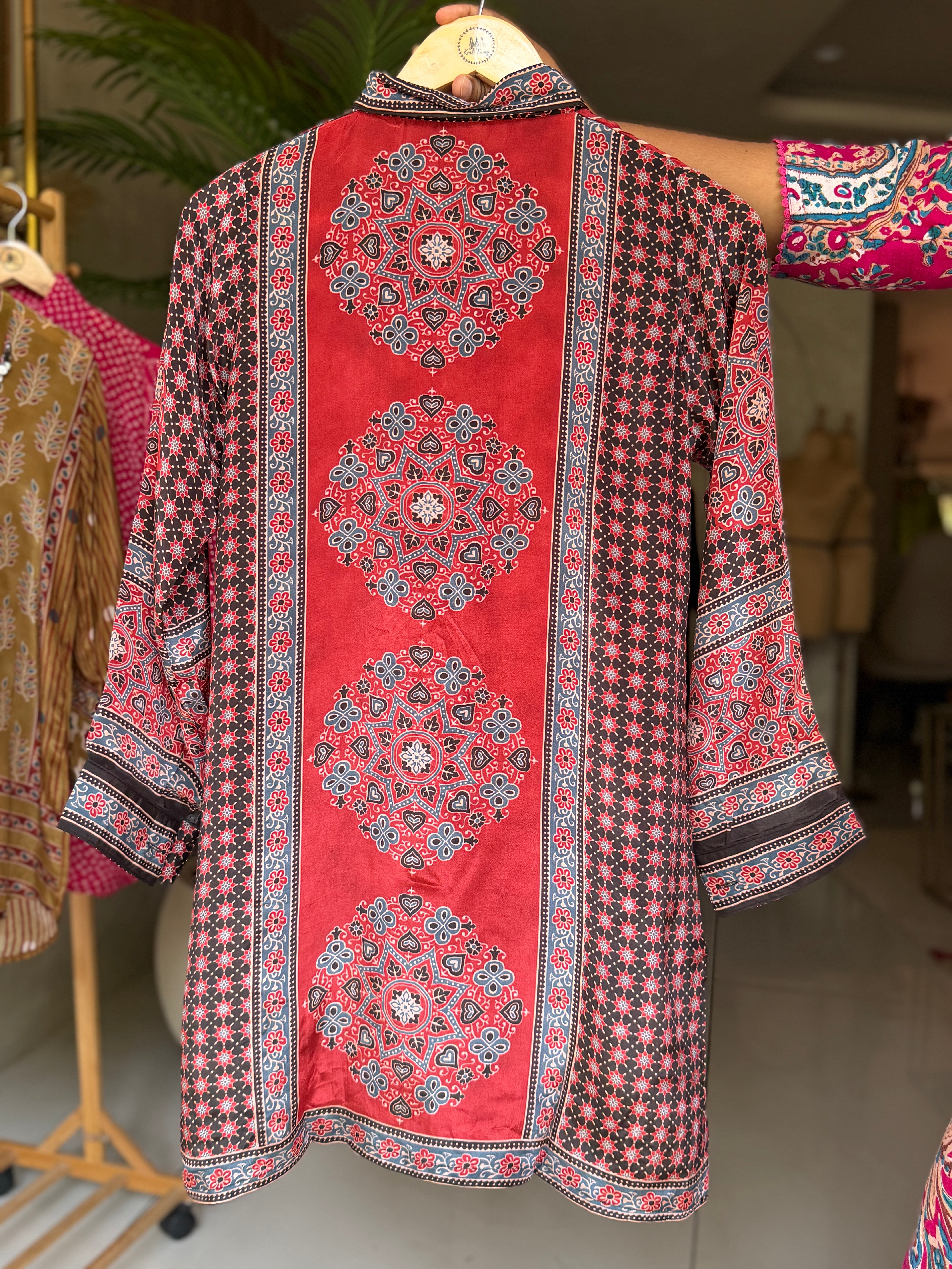 “CRAPE SHIRTS “ Ajrakh  prints | KurtiSwag