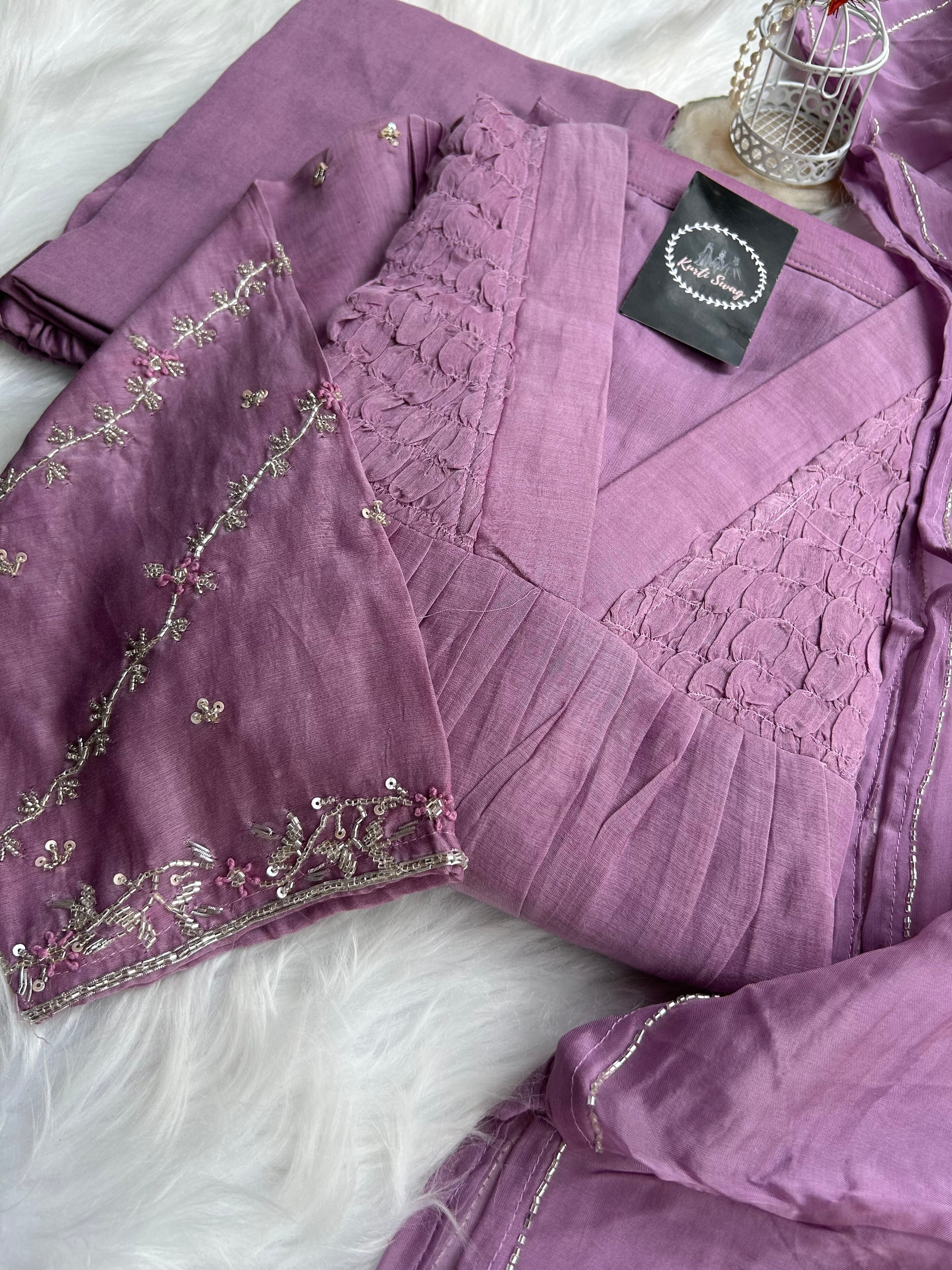 “MUL AURA” Premium Mul Chanderi Suit Set 💕✨ | KurtiSwag