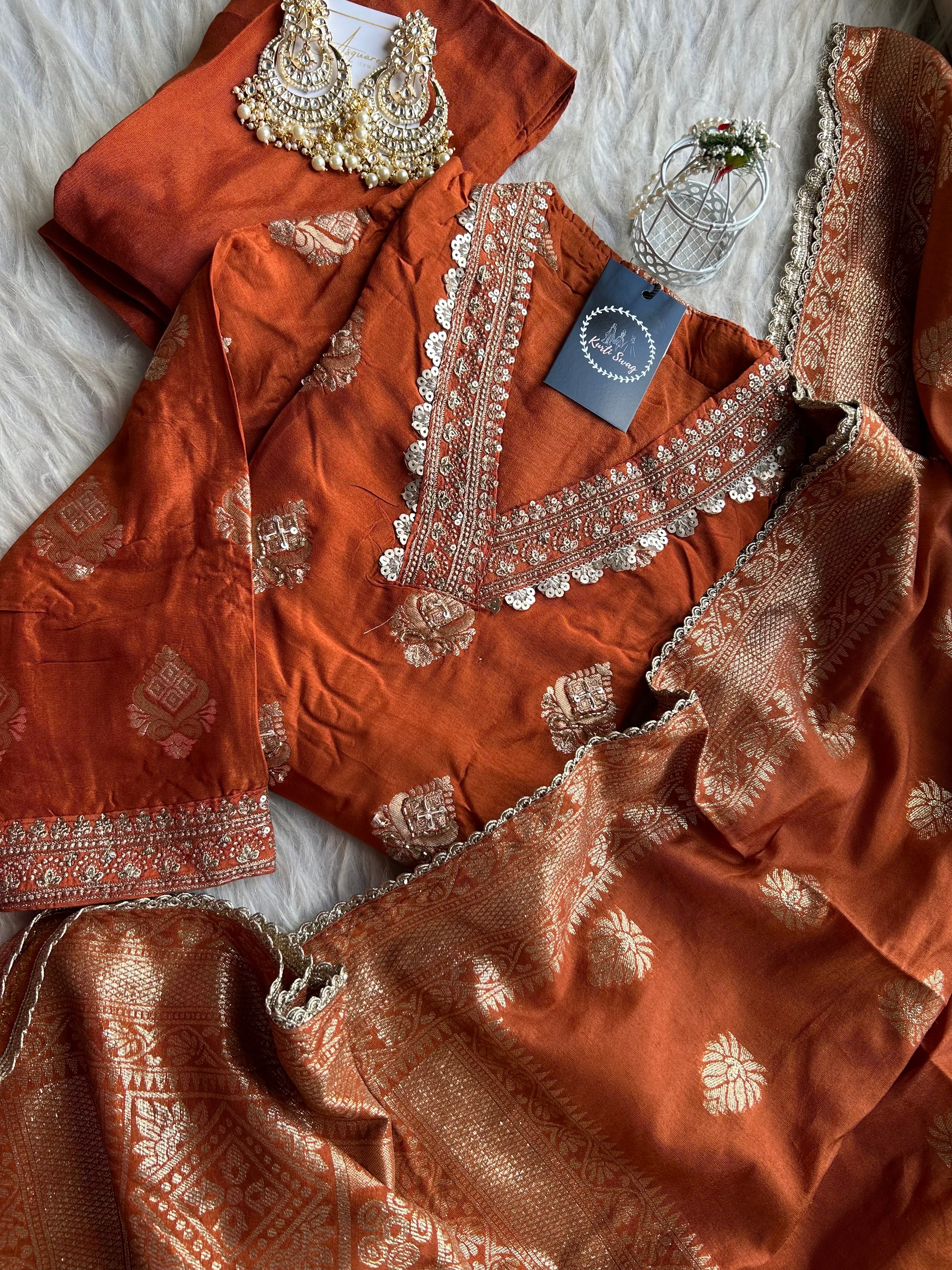 “MALLIKA” Premium Silk Festive Suit ✨♥️ | KurtiSwag