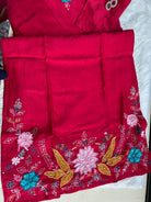 “RUHANI BLOSSOM” Pure Chanderi Suit Set In Red ❤️ | KurtiSwag