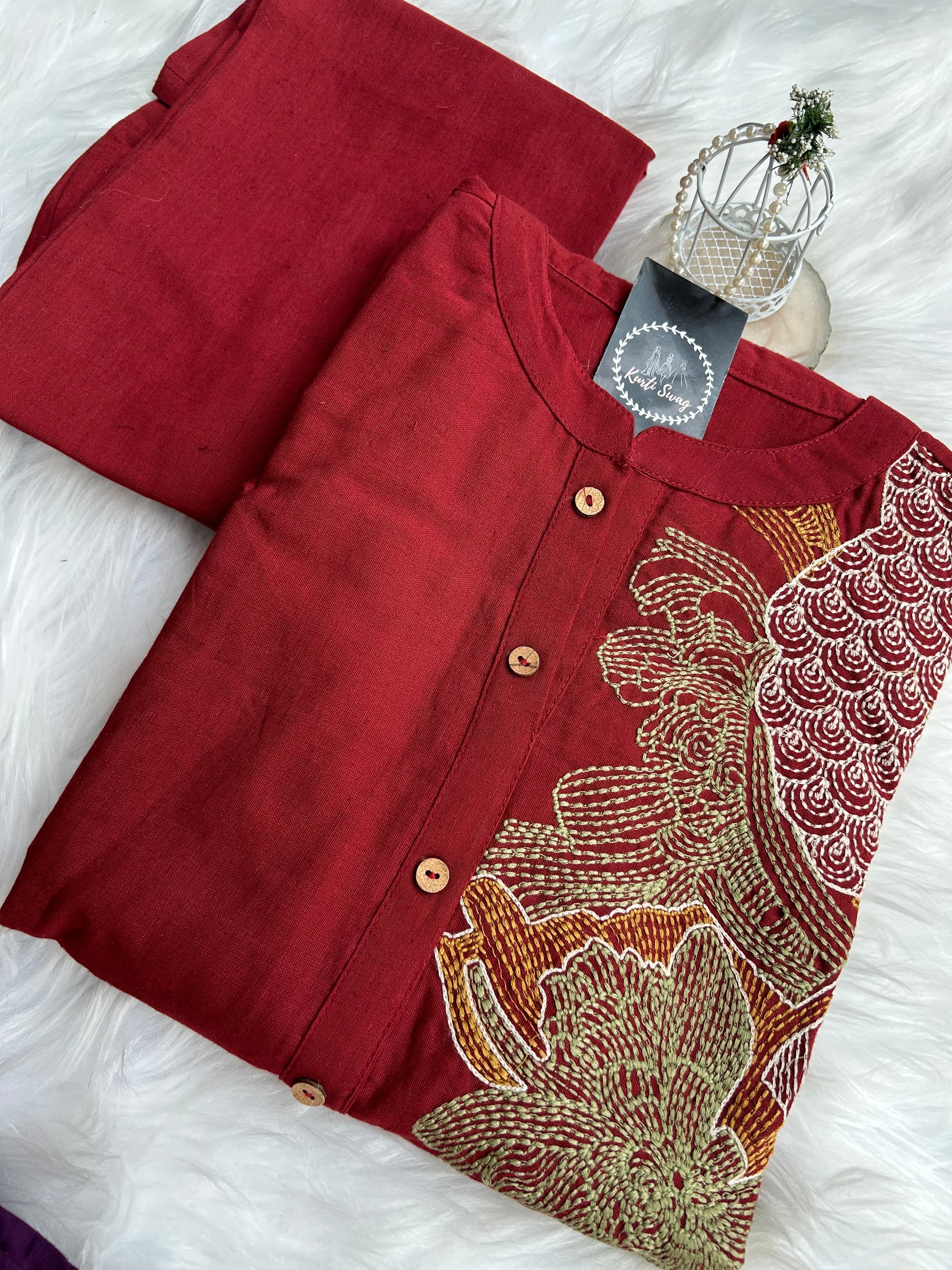 “KRIDHA”Summer Organic Cotton Kurta and Pant Set✨❤️ | KurtiSwag