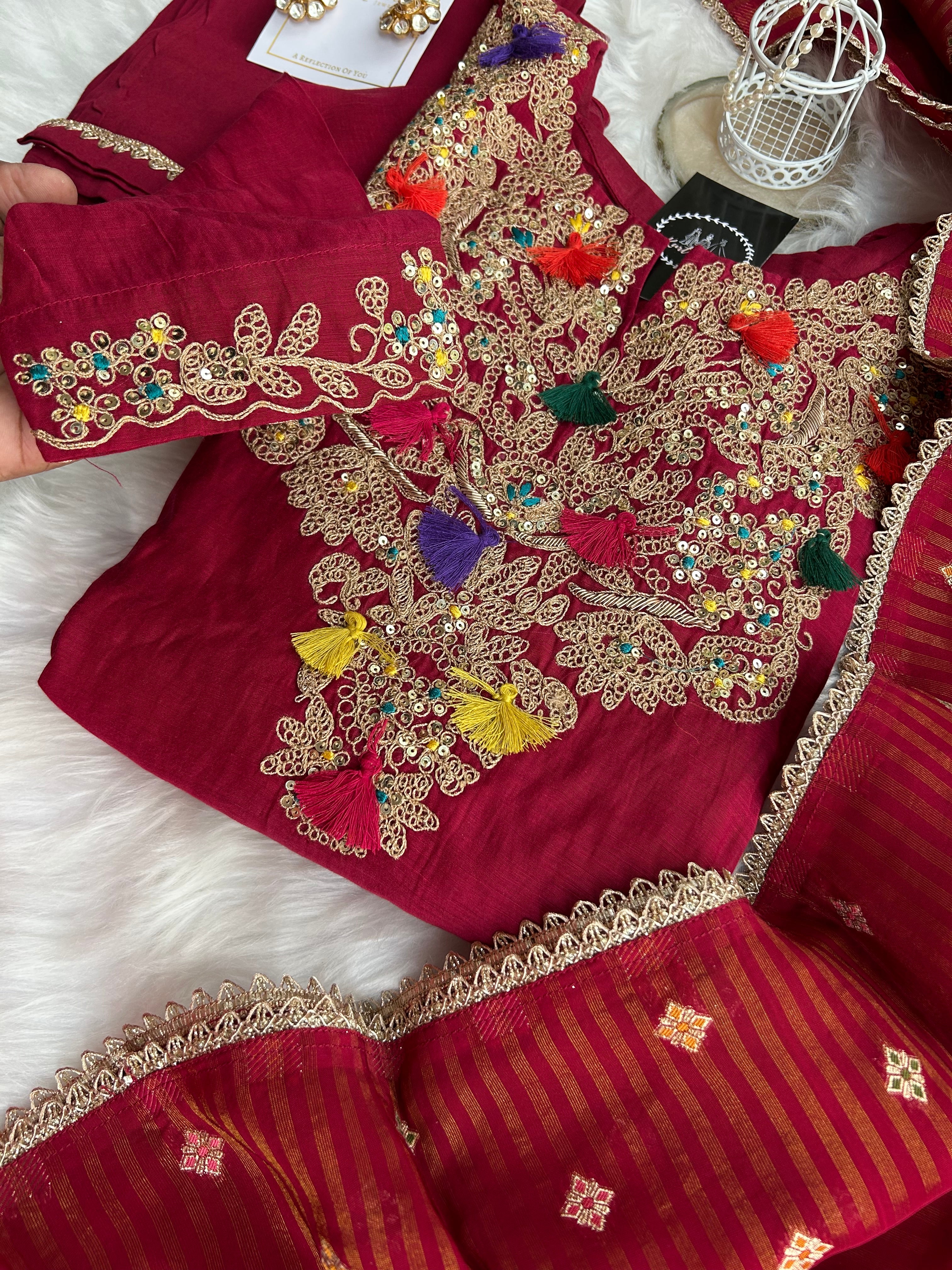 “PRAGYA” Mul Chanderi Festive Wear Suit Set ♥️✨ | KurtiSwag