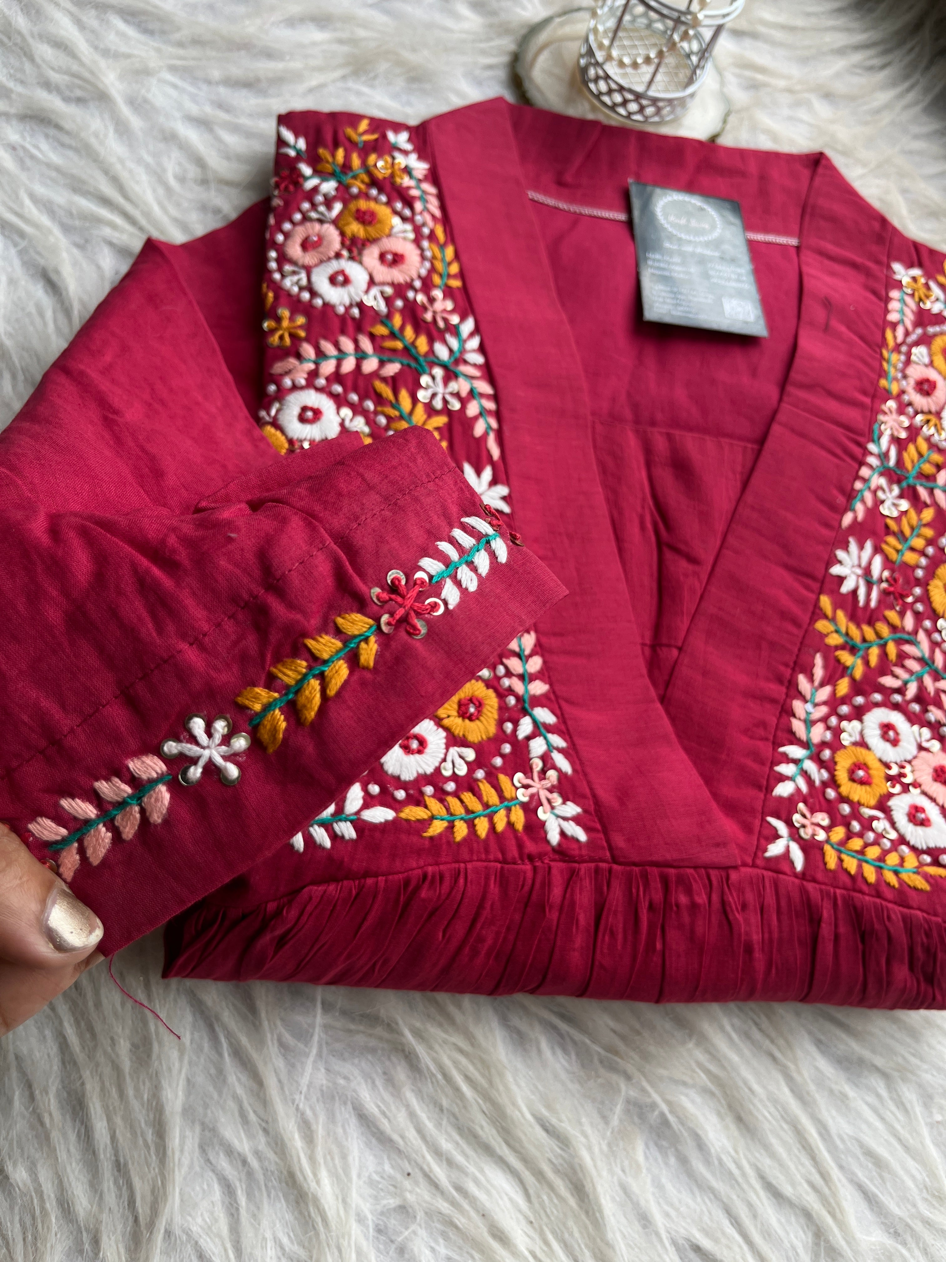“RAYA” Premium Mul Cotton Dress With Embroidery ✨♥️ | KurtiSwag
