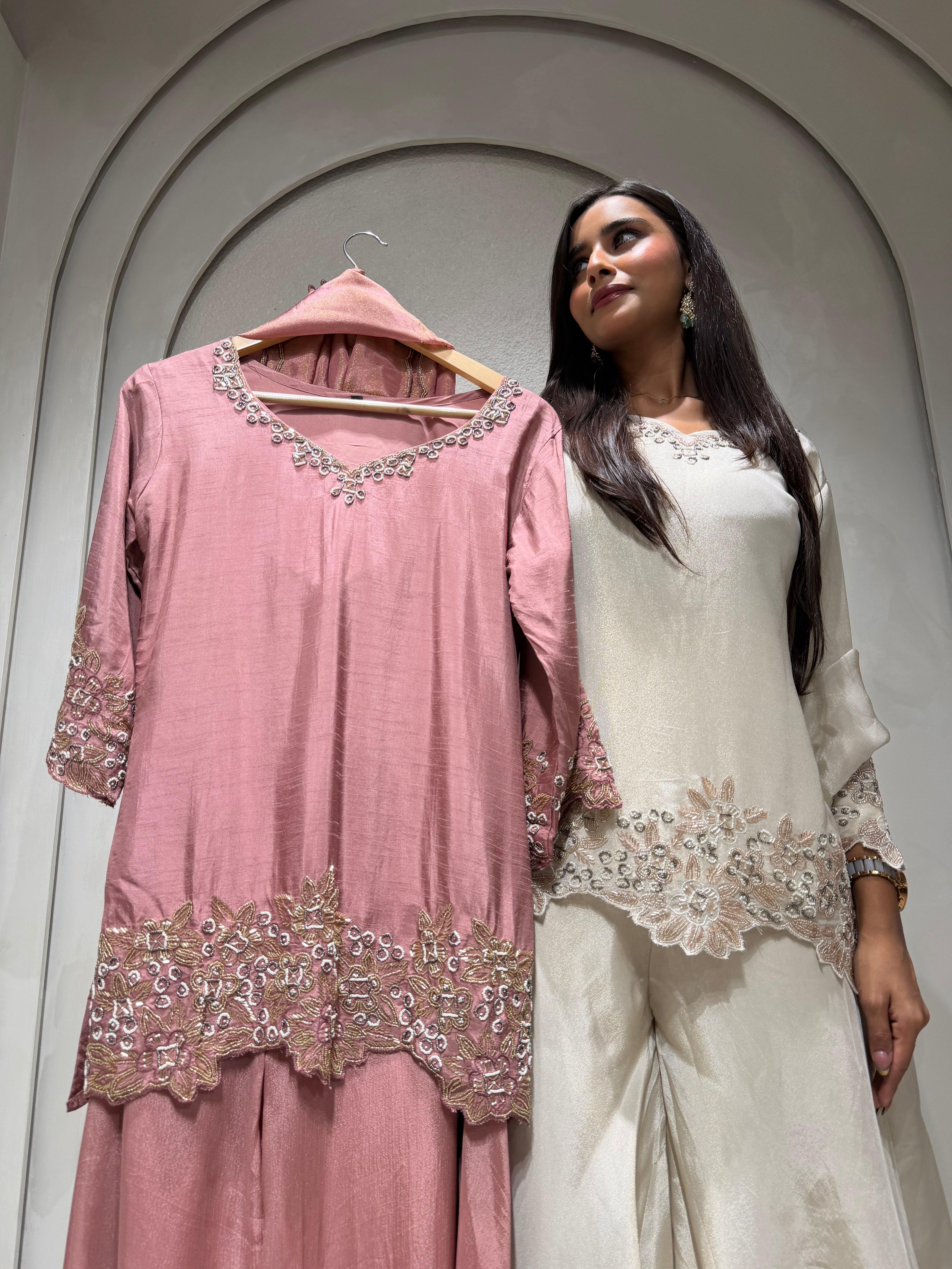“TWISHA” Short Kurta Divider Set ✨💕 | KurtiSwag