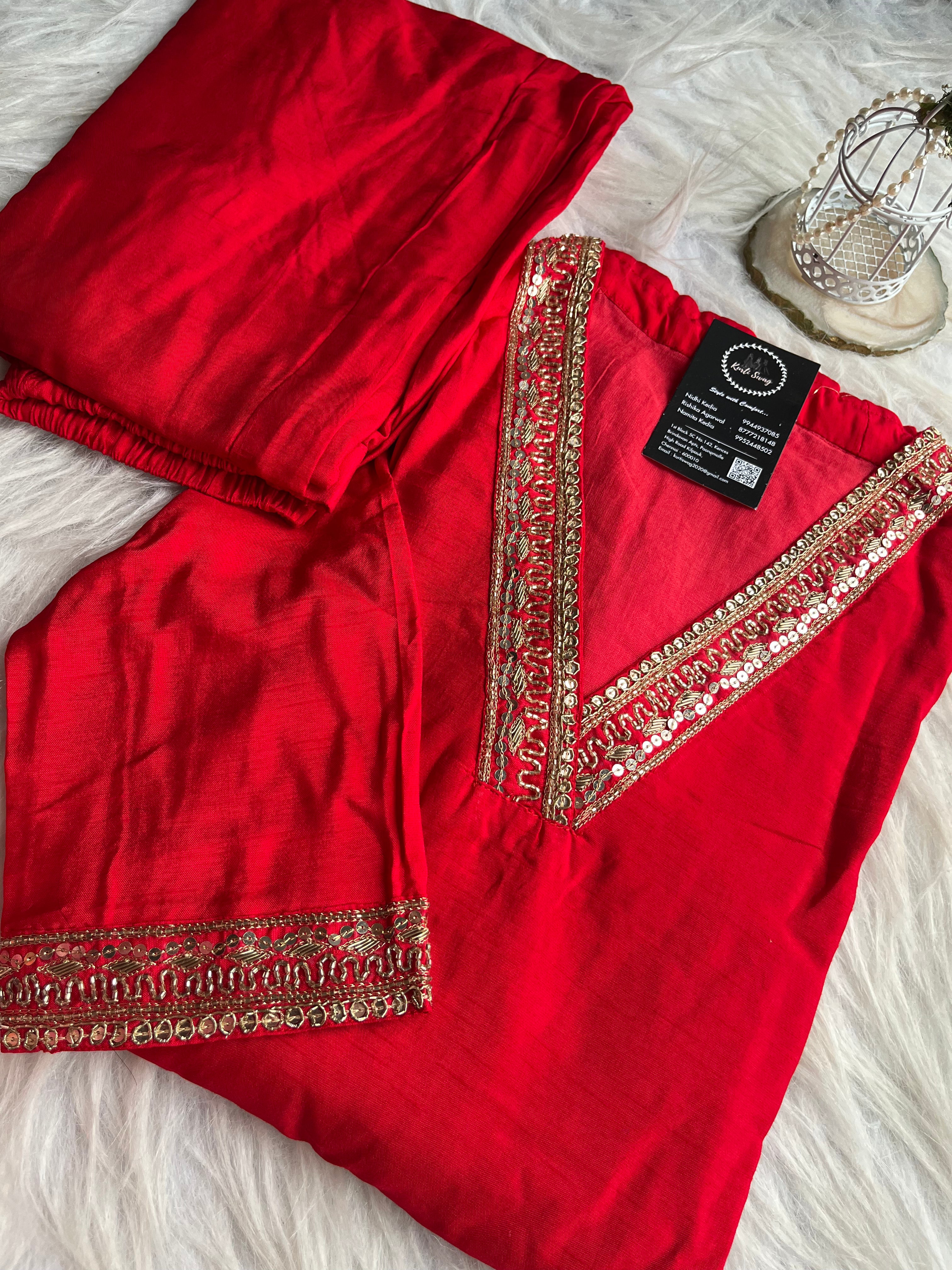 “ESHITA” Festive Kurti & Pant Set 💕✨ | KurtiSwag