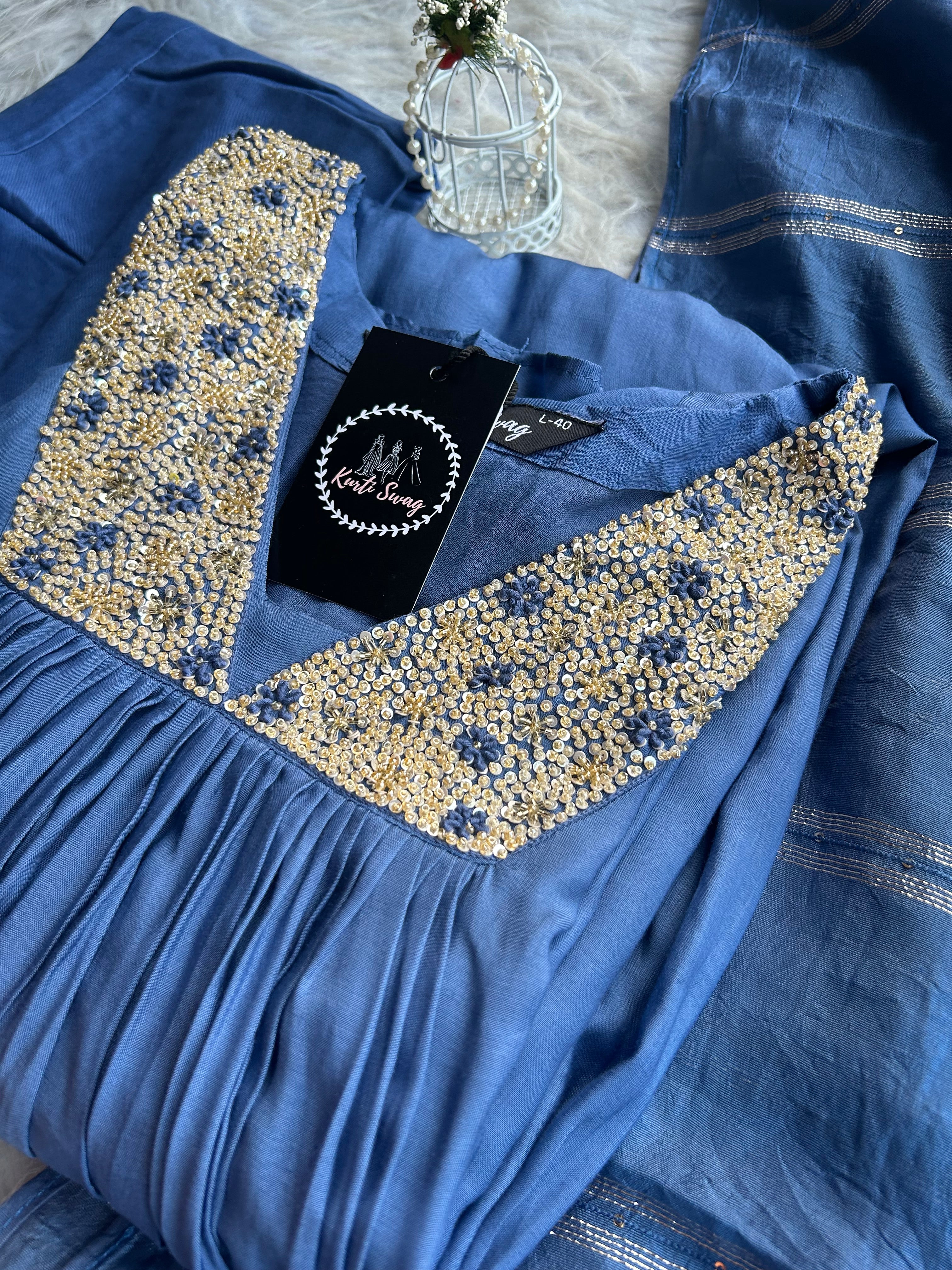 “MUKTI” Premium Muslin Suit Set ✨ | KurtiSwag