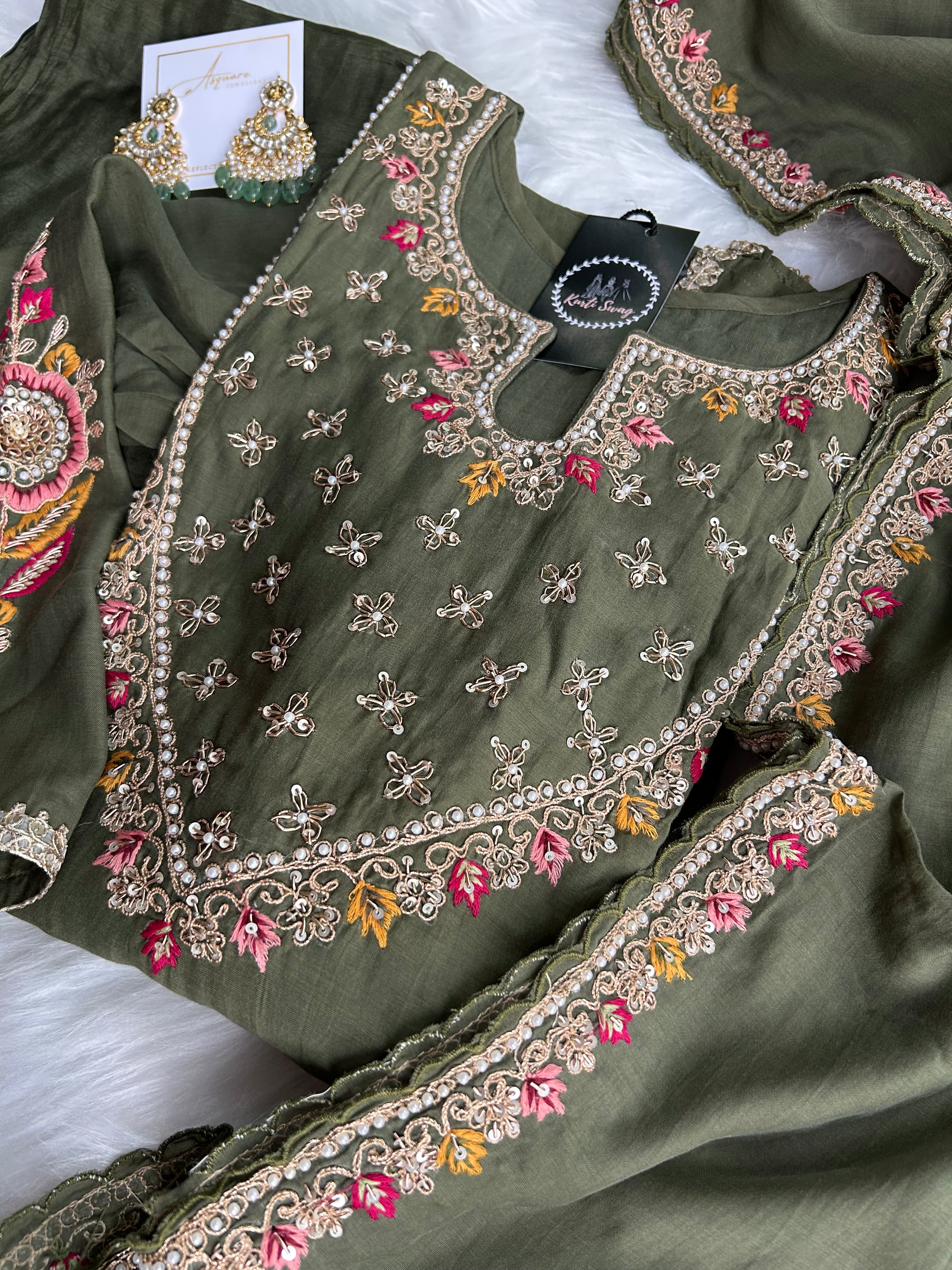 “DHAARNA” Mul Chanderi Festive Suit Set ✨💕 | KurtiSwag