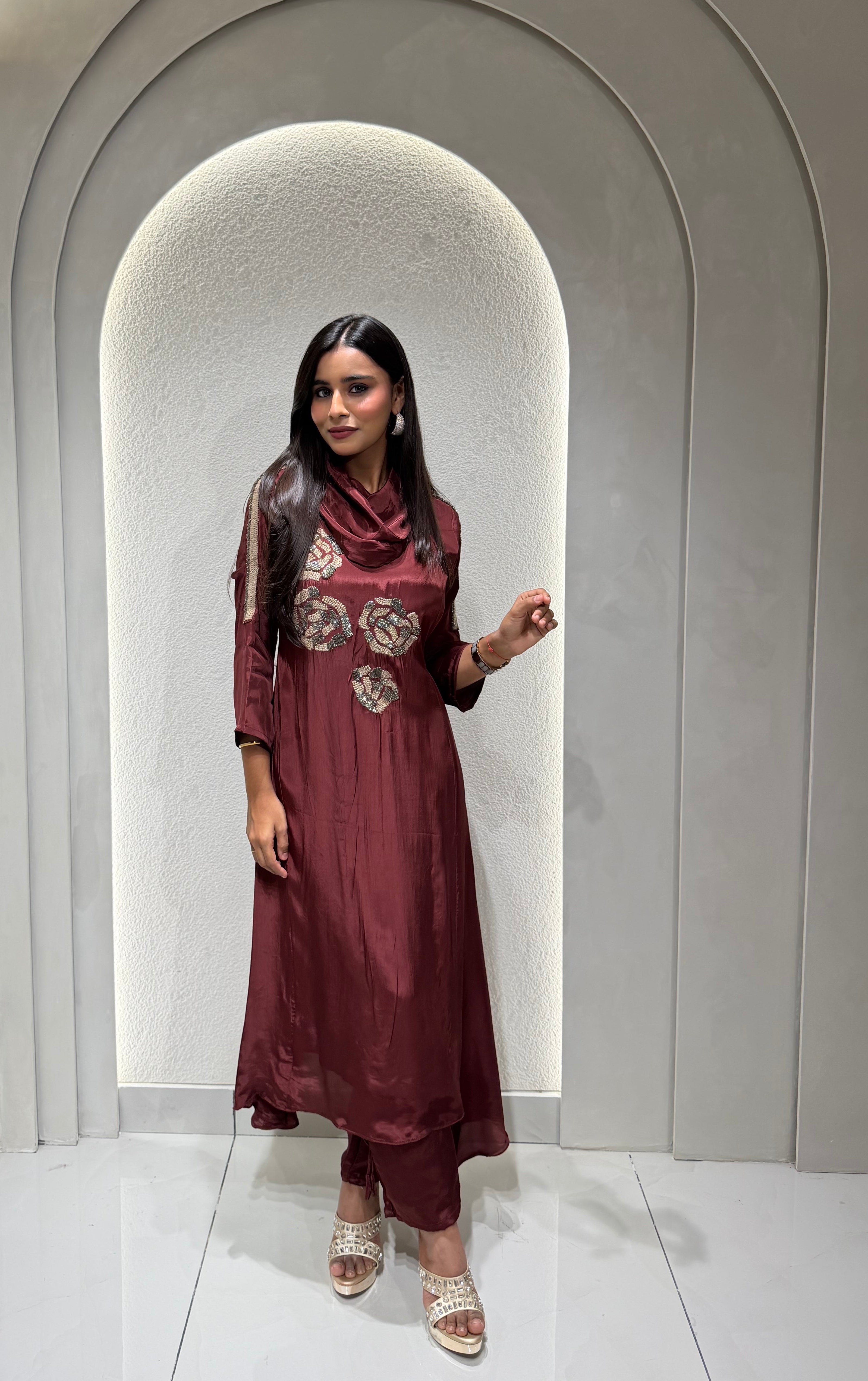“MAROON MAGIC” Designer Coord Set ✨♥️ | KurtiSwag