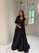 “MIDNIGHT MUSE” Black Lehenga Set ✨ | KurtiSwag