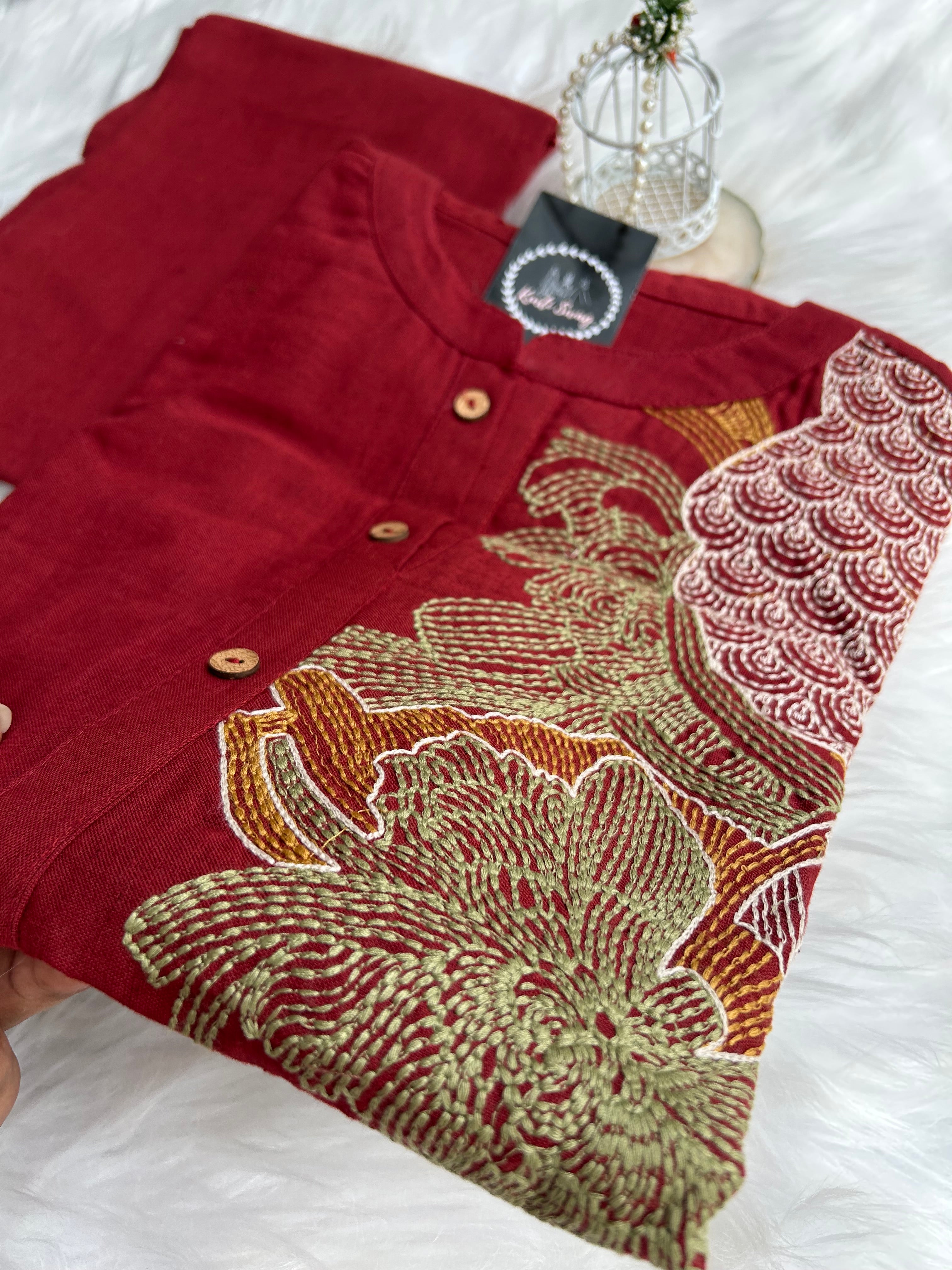 “KRIDHA”Summer Organic Cotton Kurta and Pant Set✨❤️ | KurtiSwag
