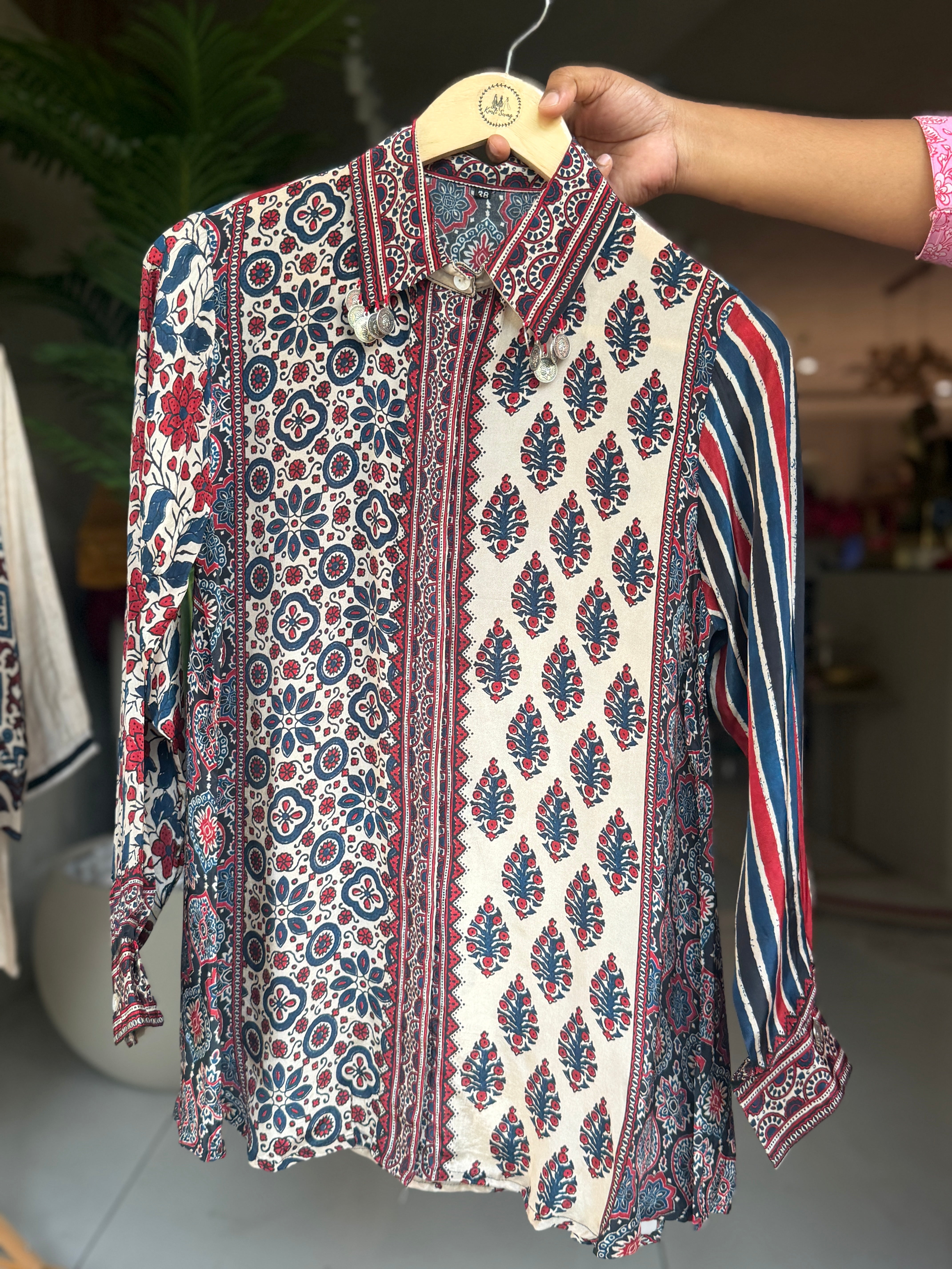 “AJRAKH” Premium Crape Shirts ✨ | KurtiSwag