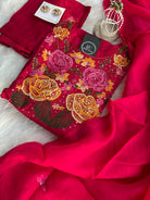 “RANGEELA” Dola Silk French Knot Embroidered Suit Set ✨💕 | KurtiSwag