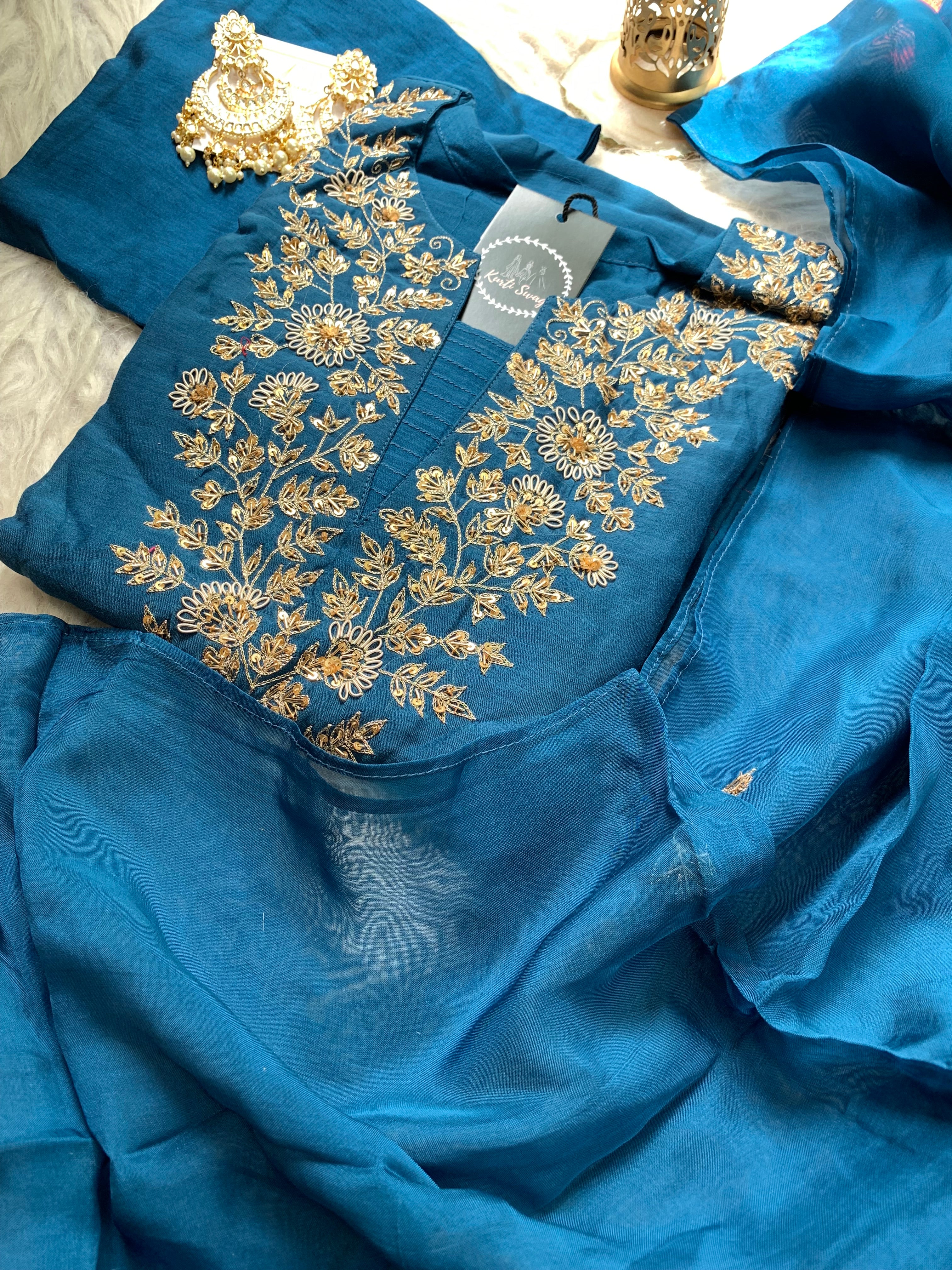 “TAPASYA” Mul Chanderi Festive Suit Set ✨🧿 | KurtiSwag