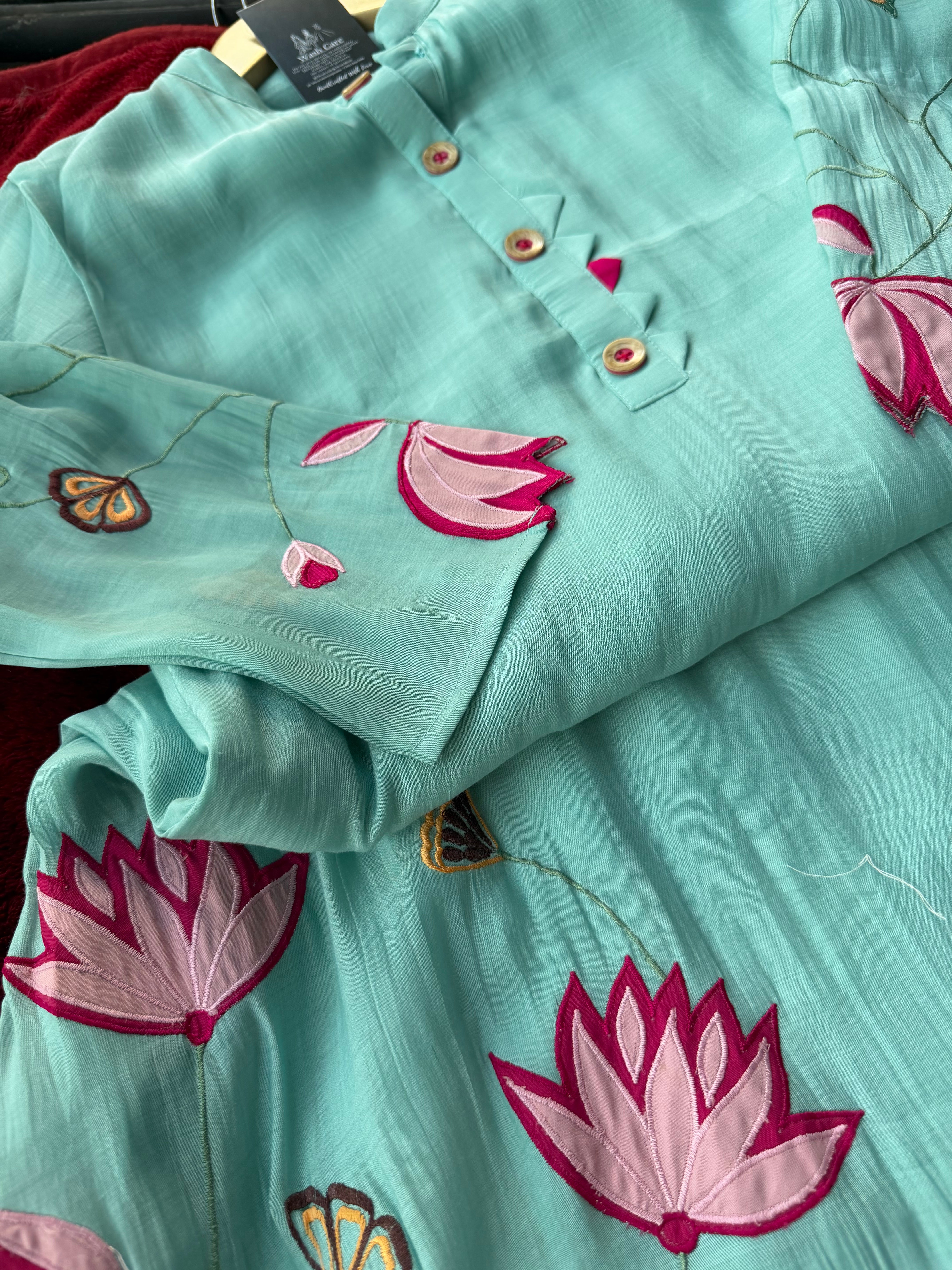 “LOTUS BLOOM” Mul Chanderi Summer Suit ✨💕 | KurtiSwag