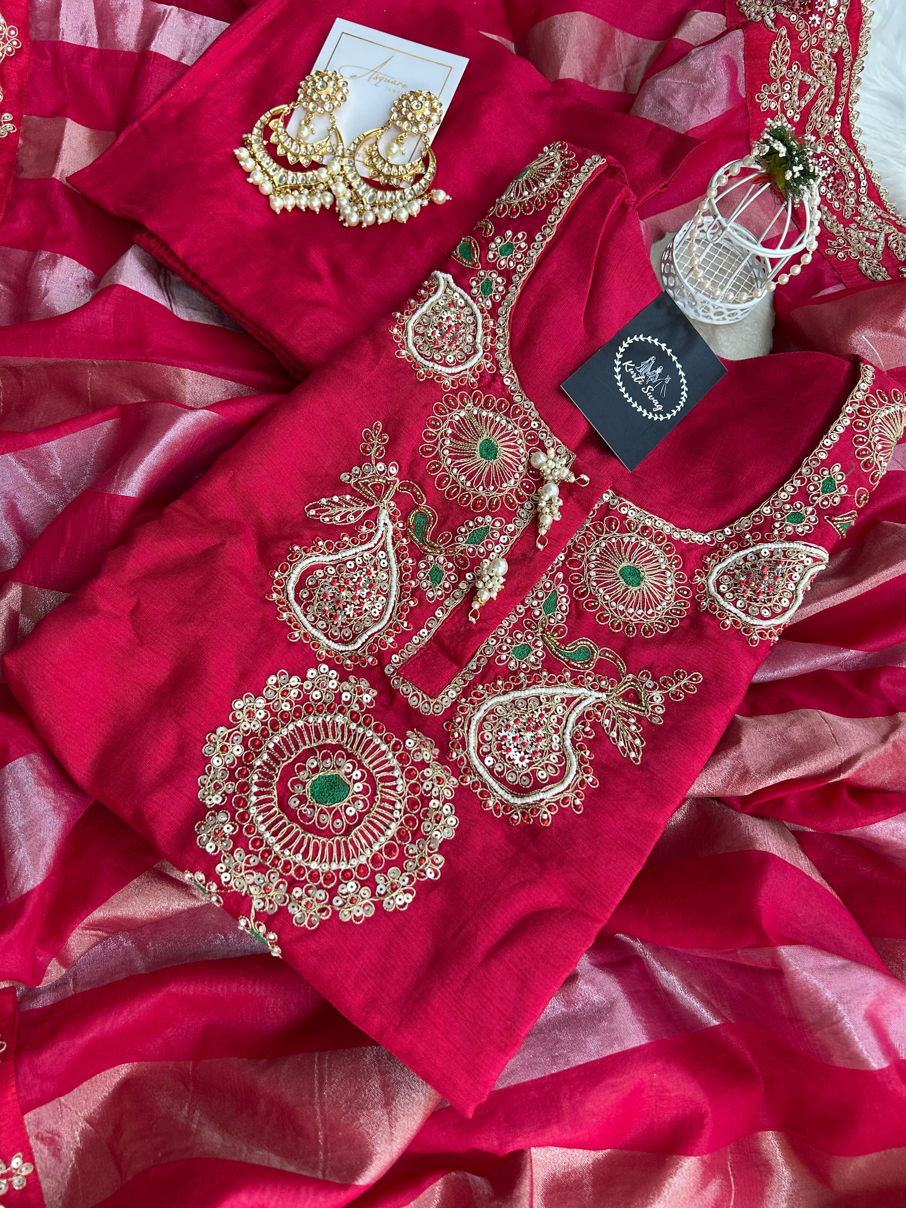 “RIWAAYAT ” Premium Dola Silk Suit Set 💕✨ | KurtiSwag
