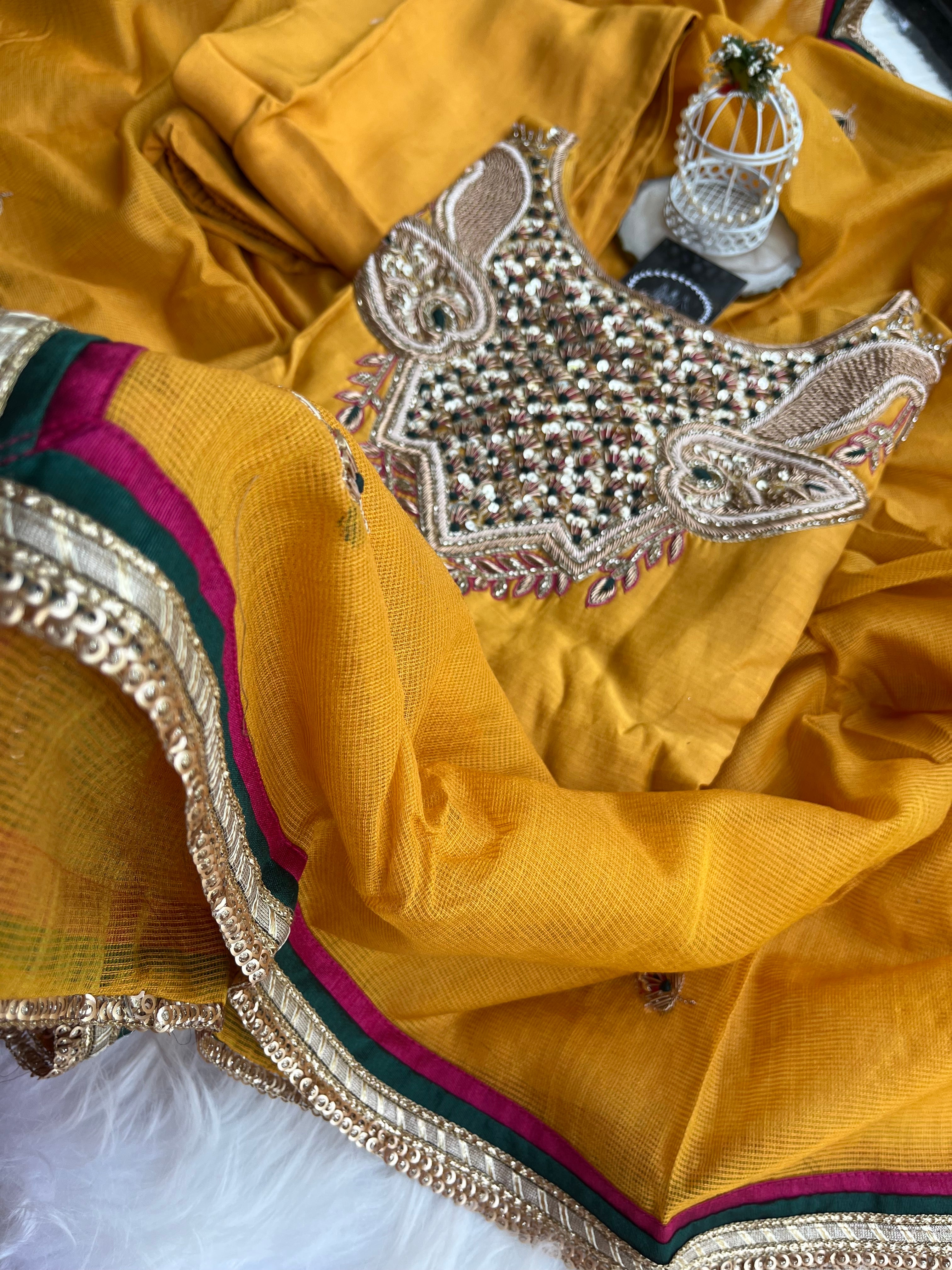 “RAAGINI” Premium Mul Chanderi Kurta Set | KurtiSwag