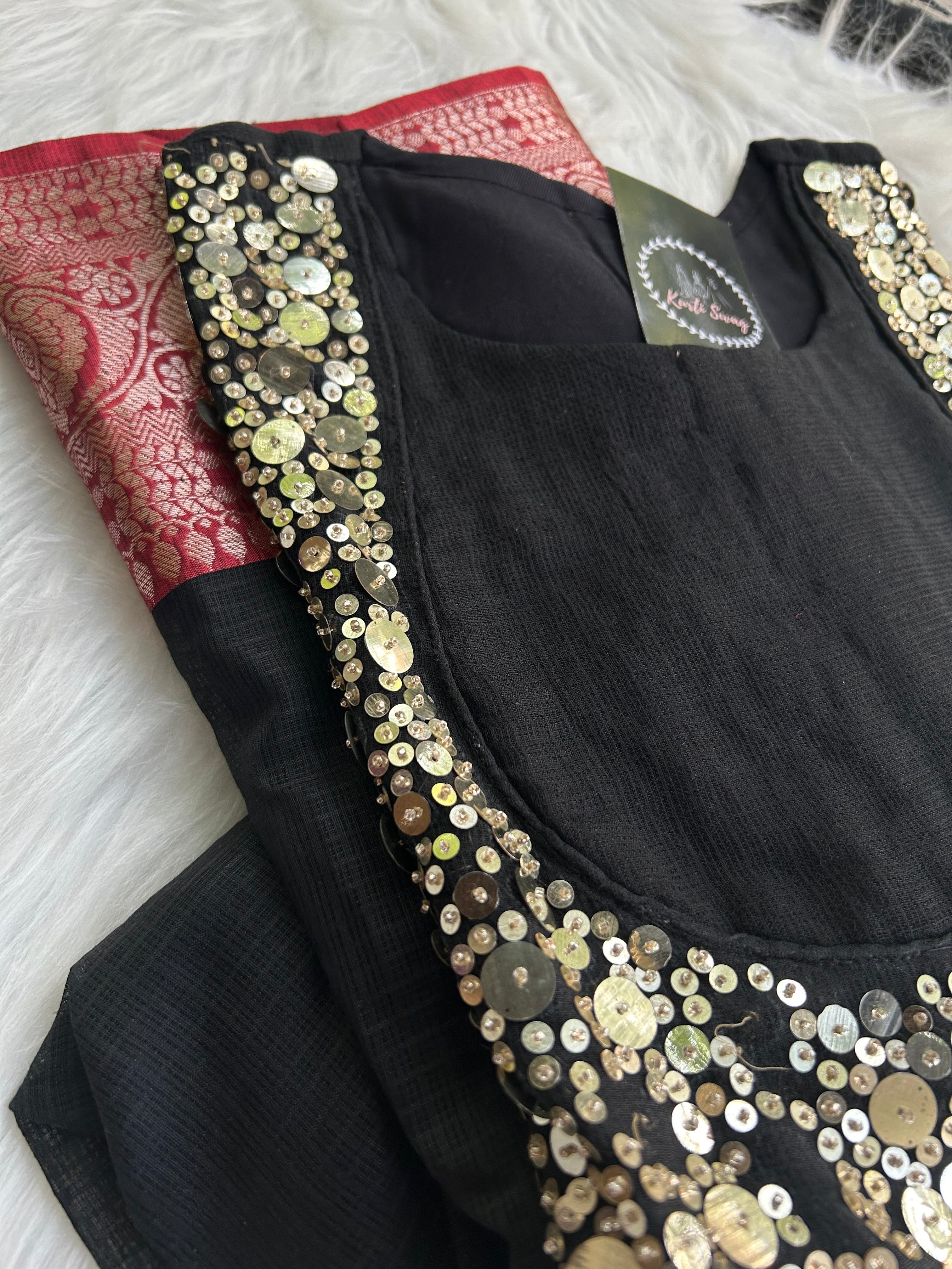 “TWINKLE” Pure Kota Fabric Dress | KurtiSwag