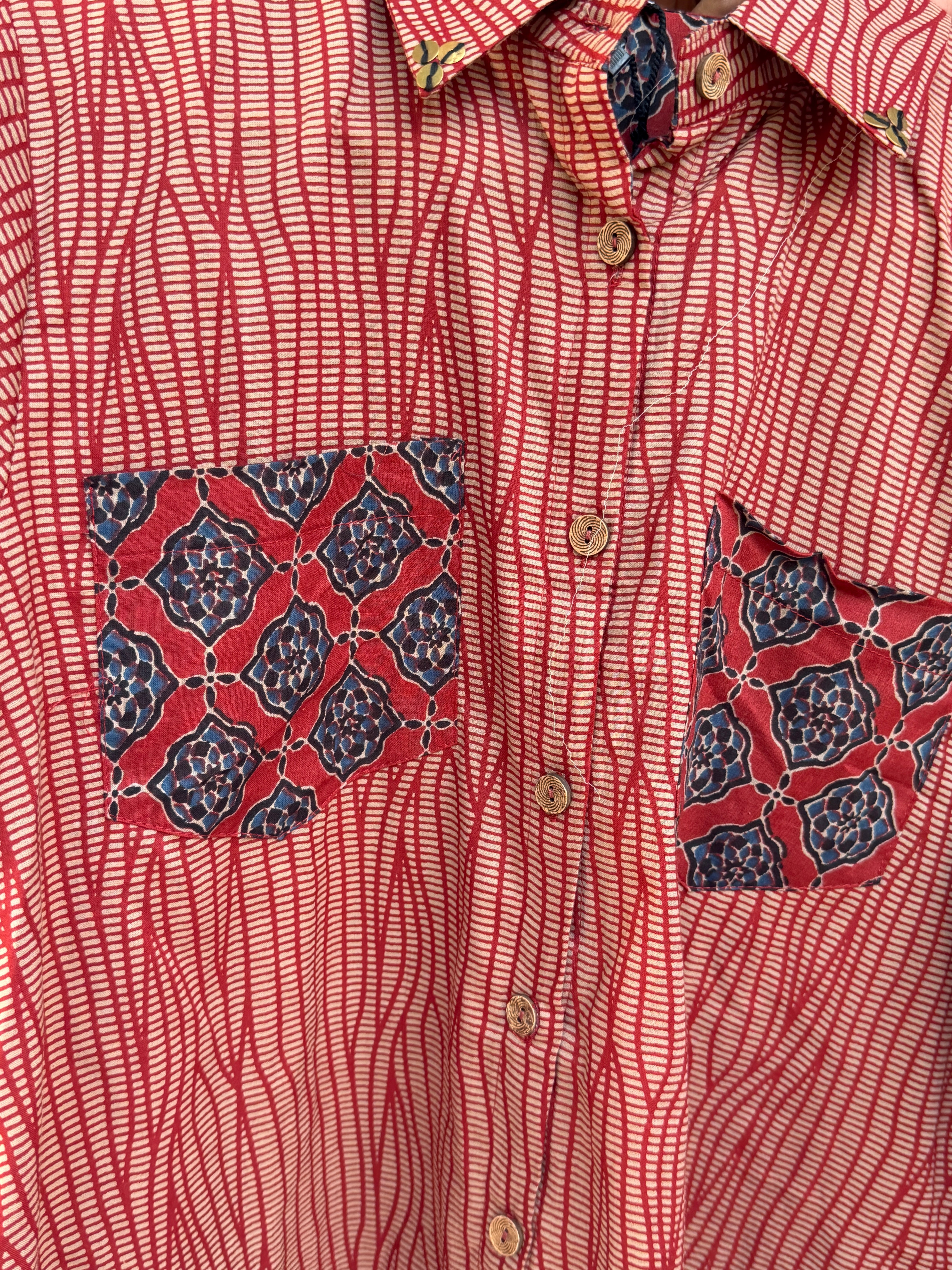 “RYMA” Pure Cotton Ajrakh Shirt ✨♥️ | KurtiSwag