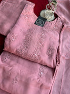 “BLUSH MINT” Soft Organza Chikankari Suit Set ✨💕 | KurtiSwag