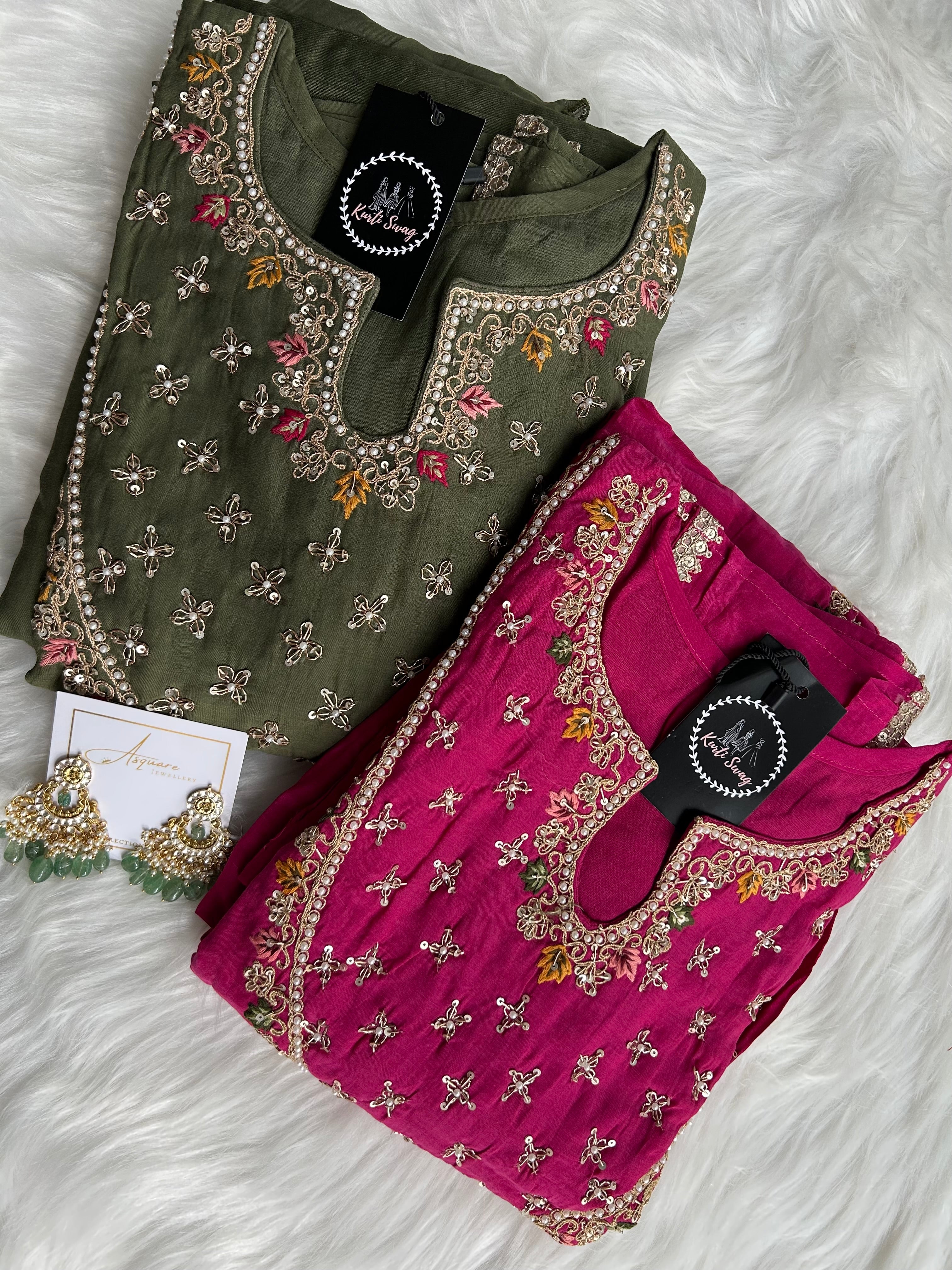 “DHAARNA” Mul Chanderi Festive Suit Set ✨💕 | KurtiSwag
