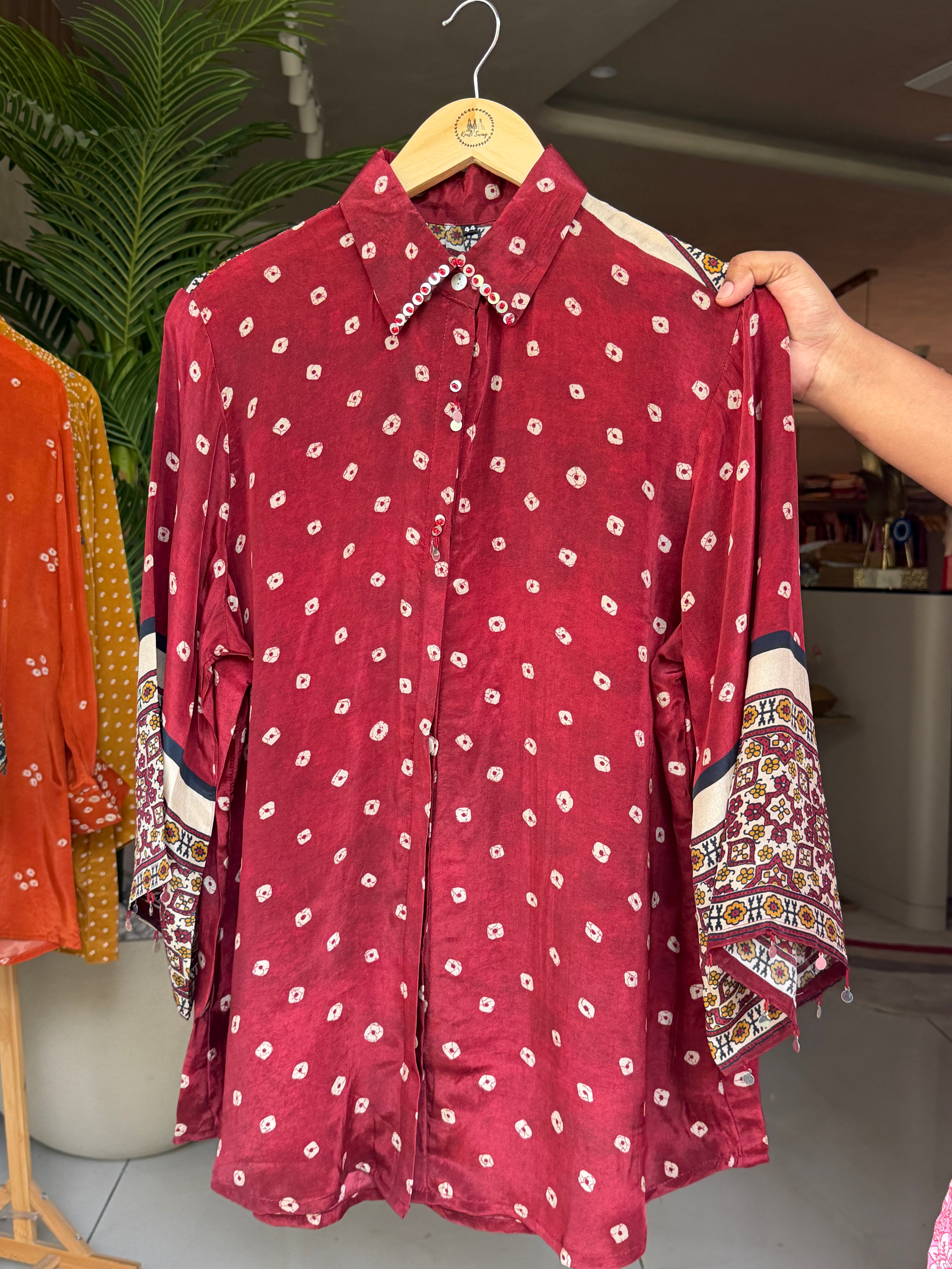 “BANDHNI” Crape Bandhni Shirts ✨♥️ | KurtiSwag