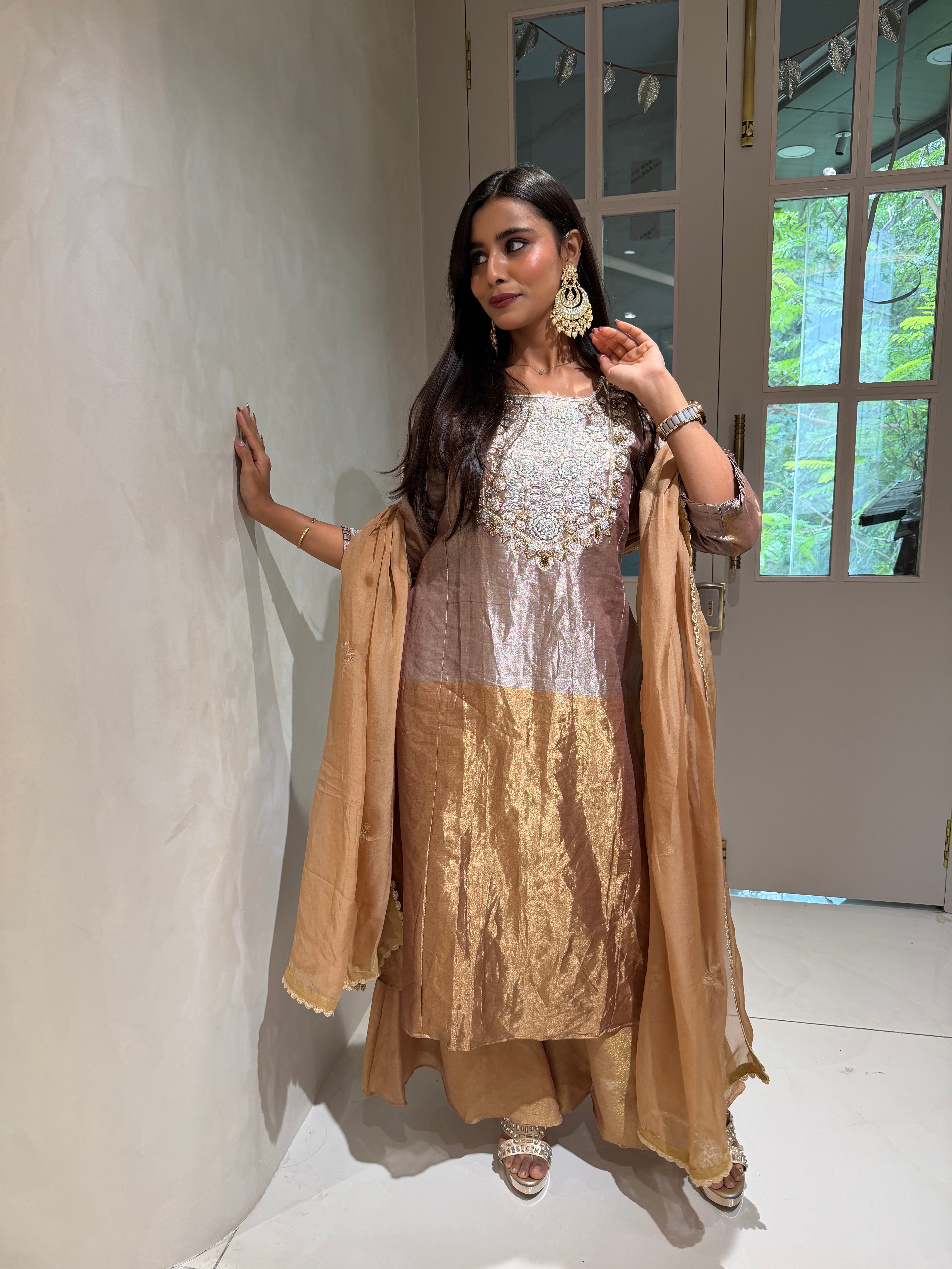 “BARKHA” Pure Tissue Silk Set ✨ | KurtiSwag