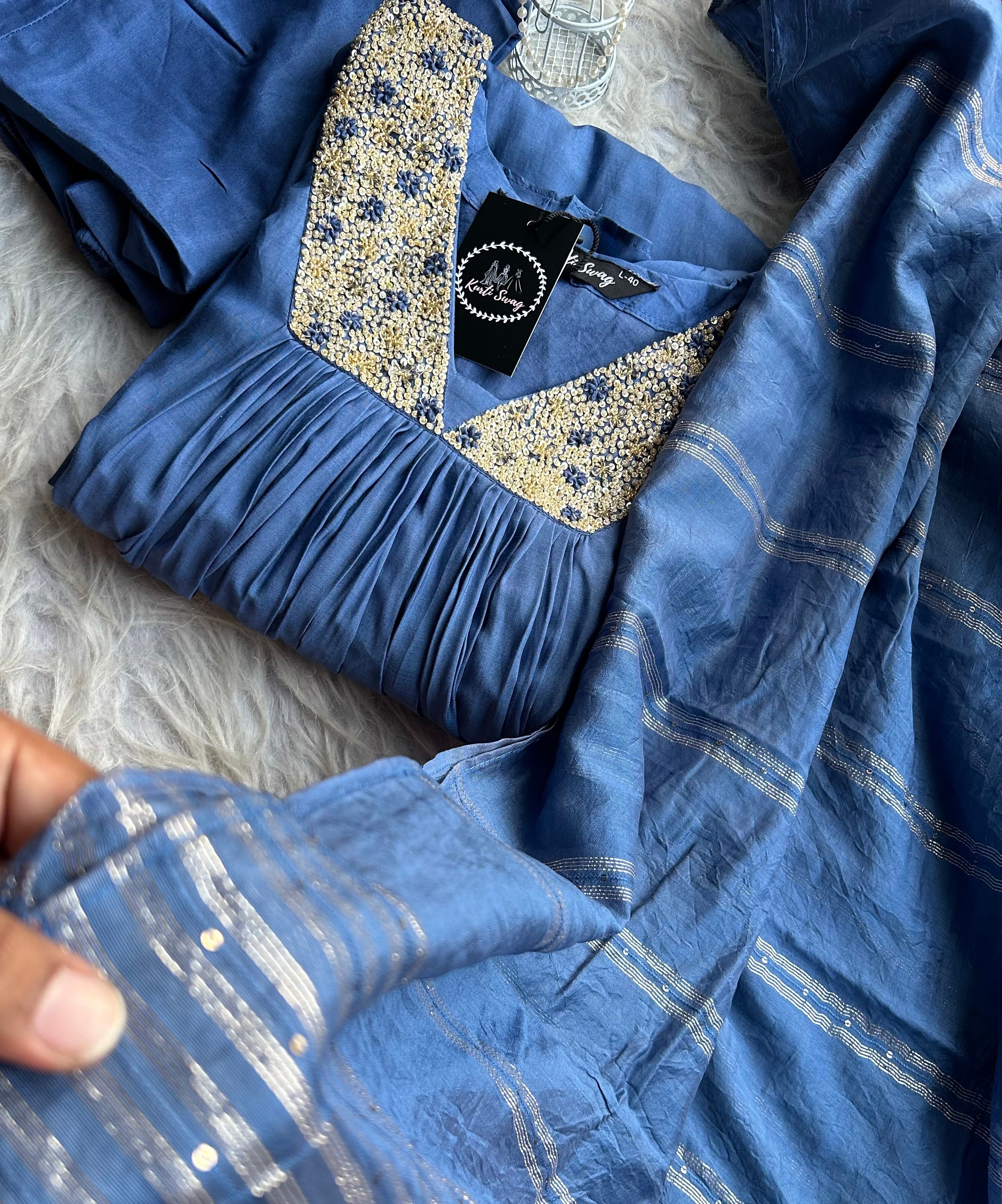 “MUKTI” Premium Muslin Suit Set ✨ | KurtiSwag
