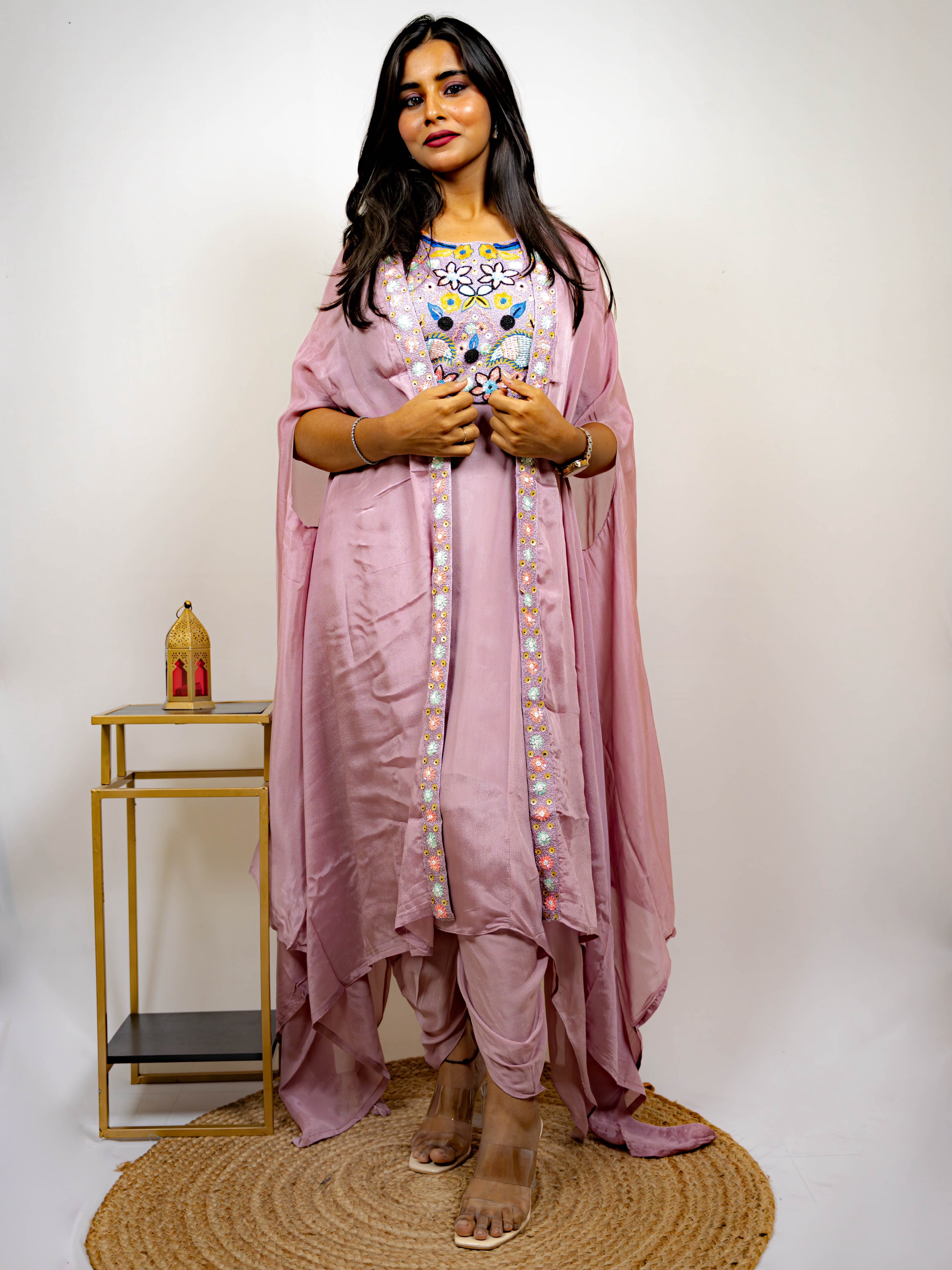 “TIARA” Indowestern Cape Dress 👗 | KurtiSwag