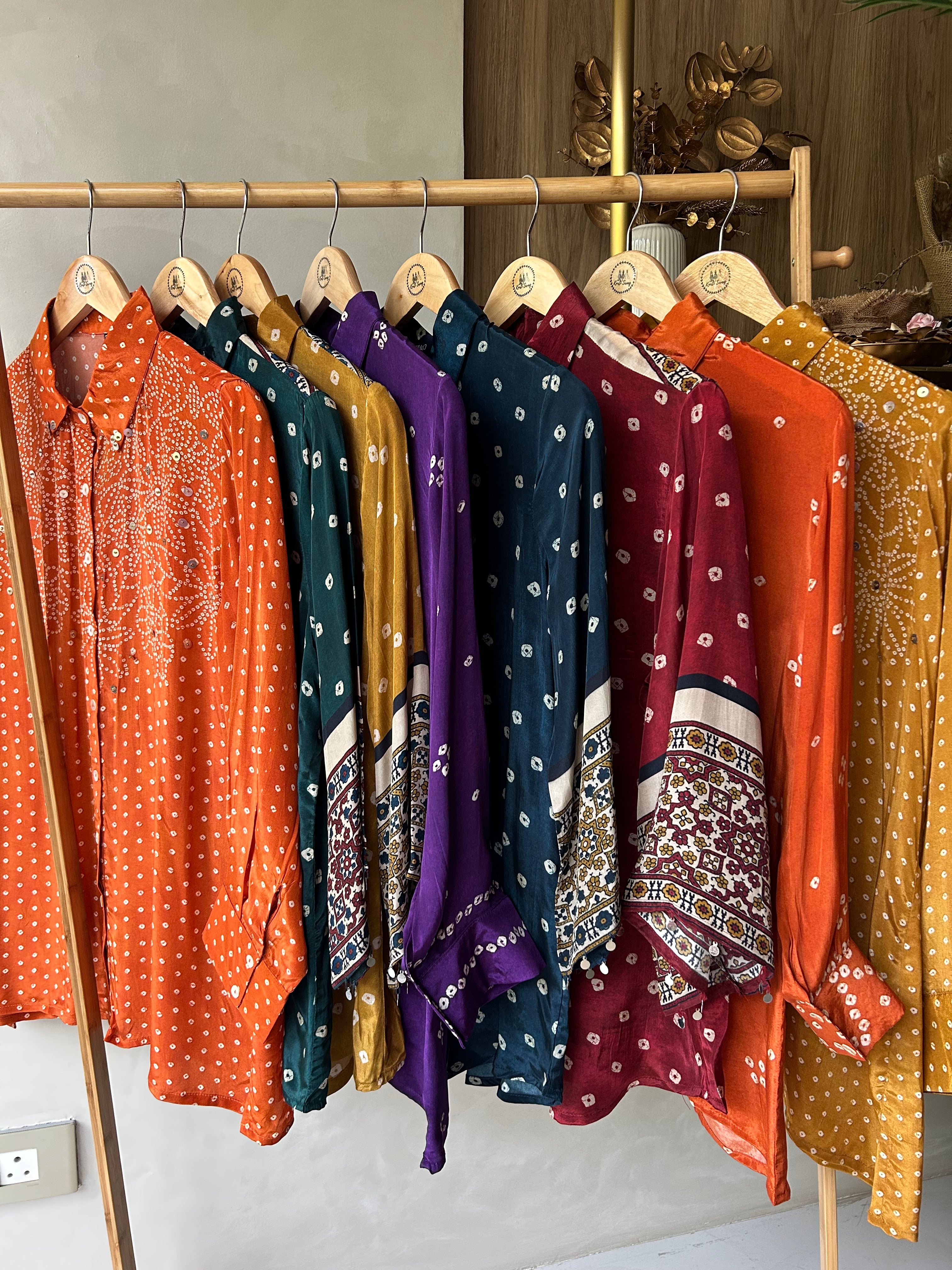 “BANDHNI” Crape Bandhni Shirts ✨♥️ | KurtiSwag