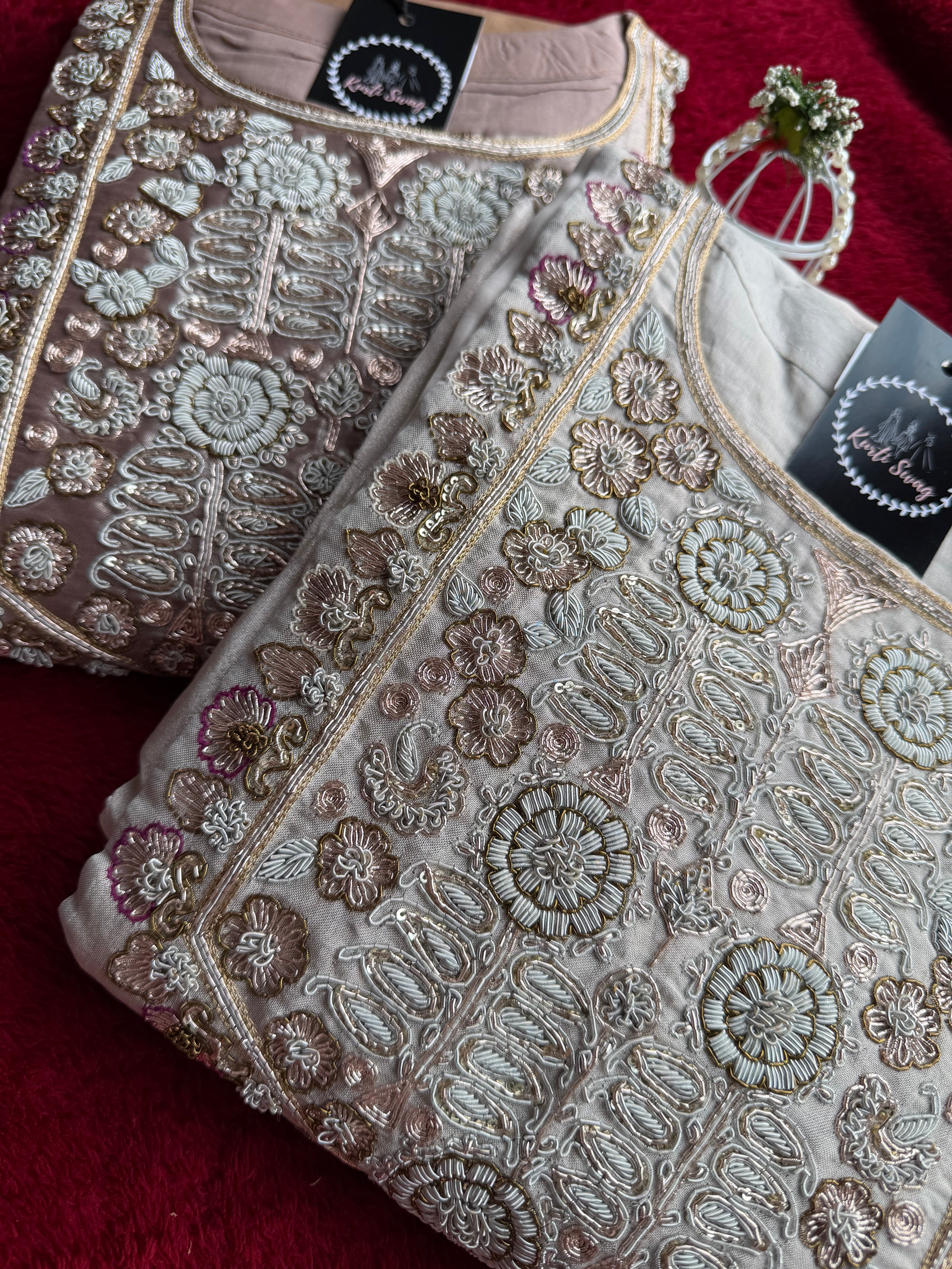 “BARKHA” Pure Tissue Silk Set ✨ | KurtiSwag
