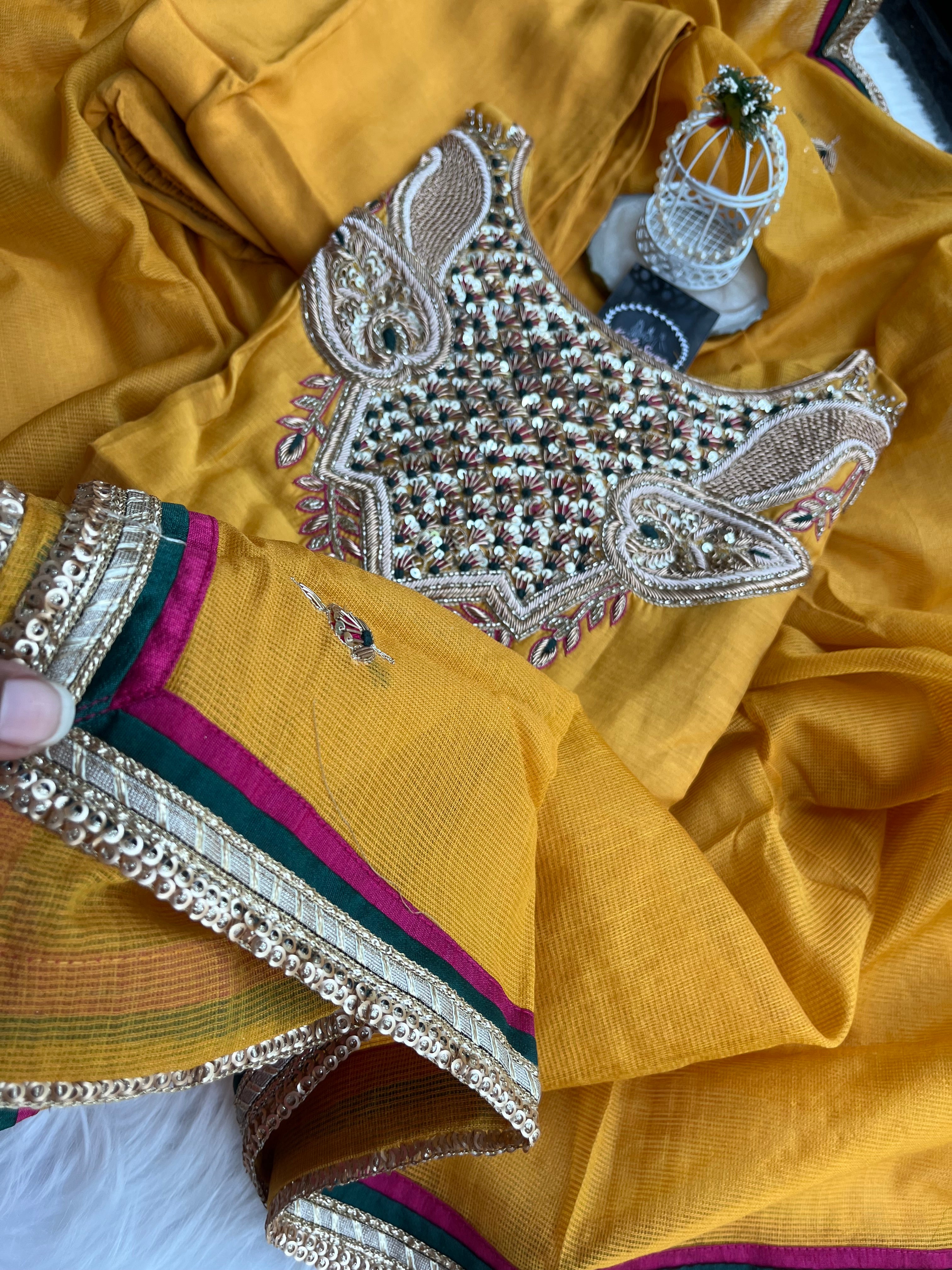 “RAAGINI” Premium Mul Chanderi Kurta Set | KurtiSwag